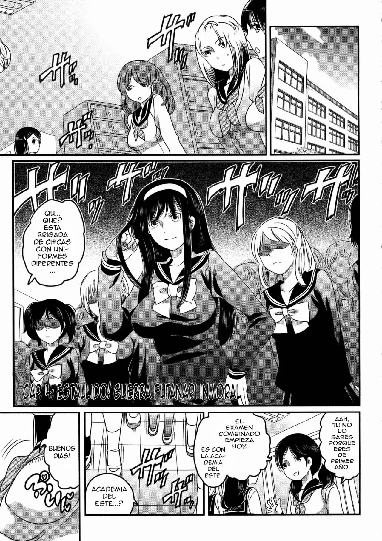 # Shiritsu! Futanari Gakuen Seitokai Capitulo 4-5 #