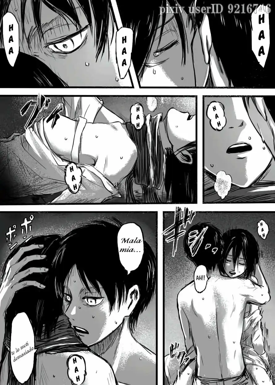 Shingeki No Kyojin - Eren X mikasa R-18 capitulo 1 - Eren le mete su titan a mikasa