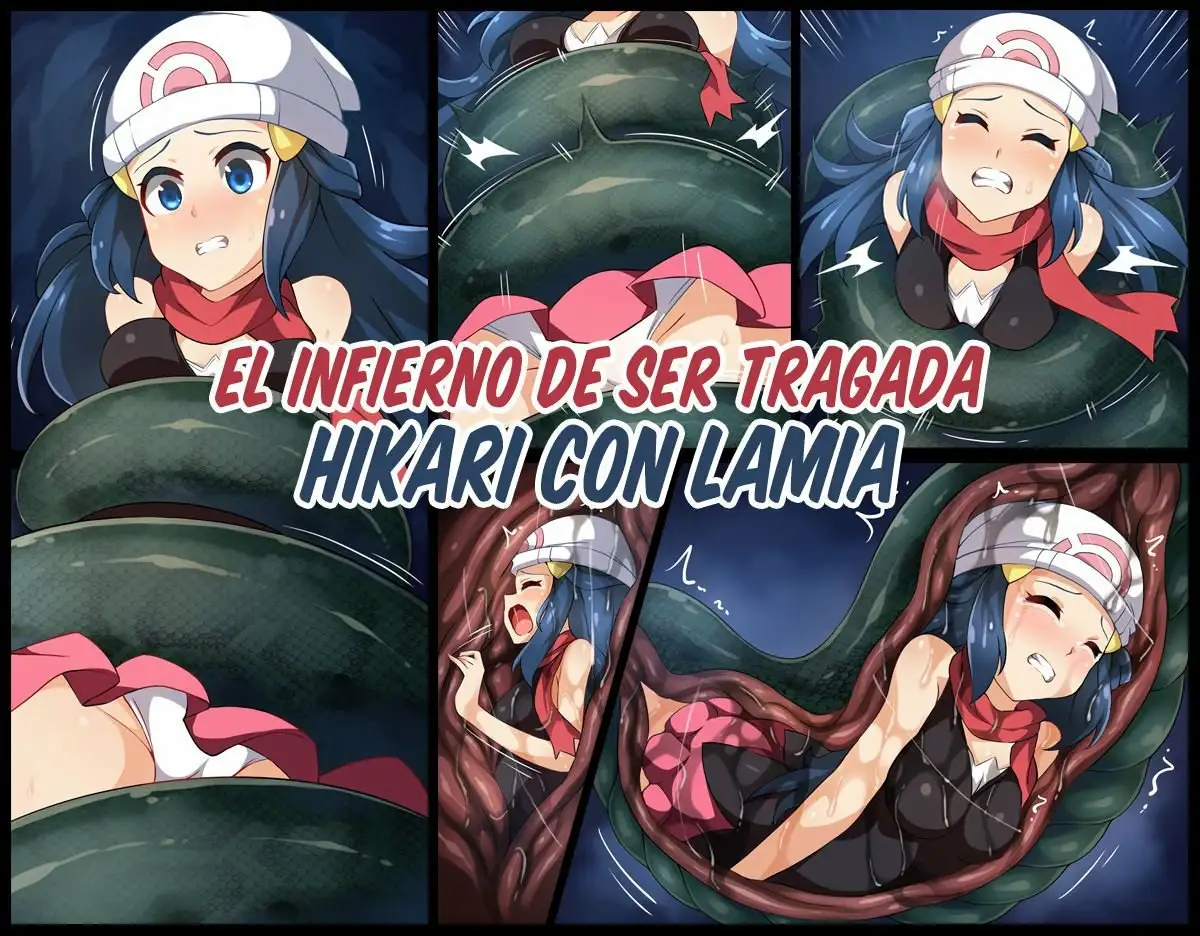 El infierno de ser tragada Hikari con Lamia