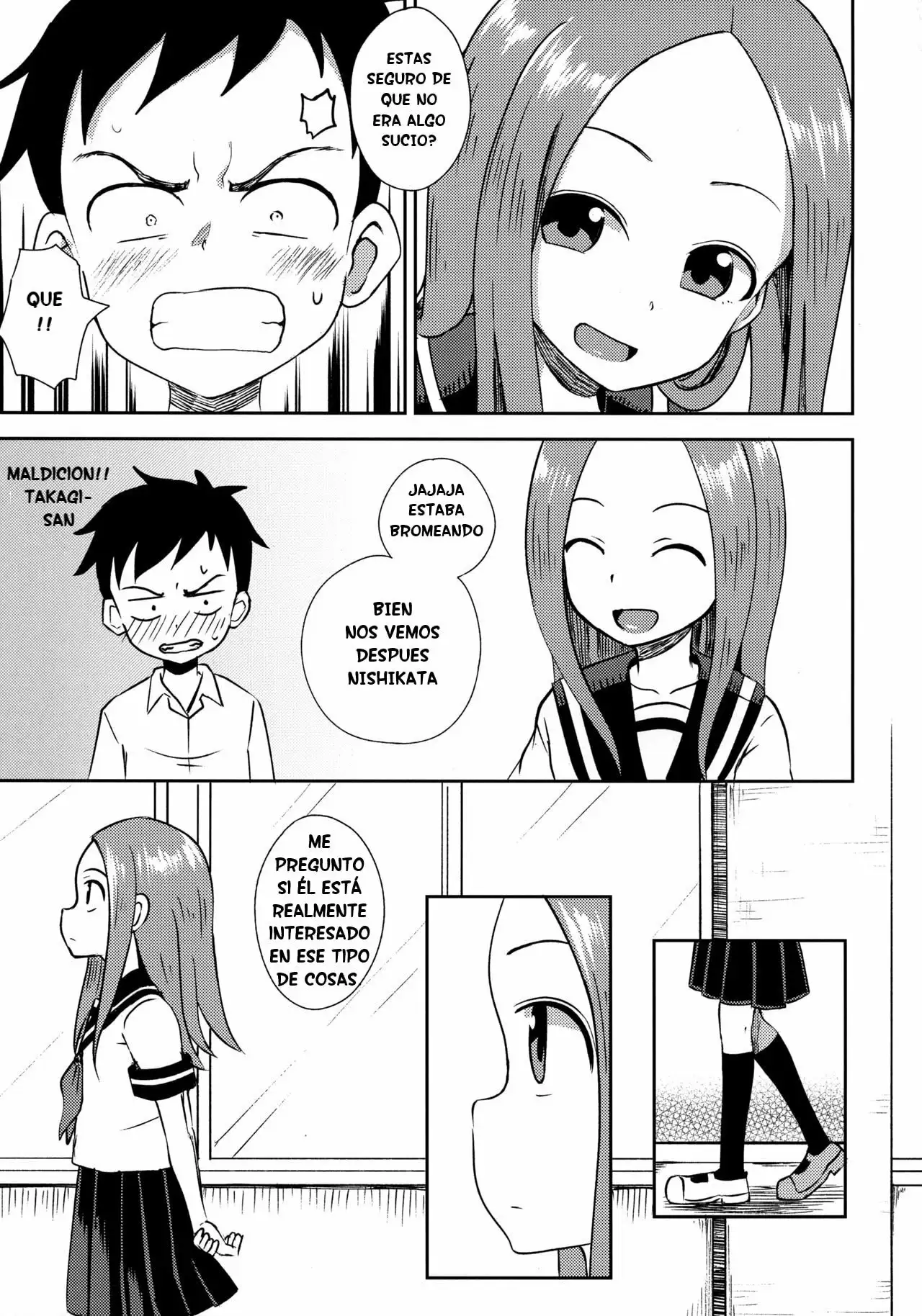  [Tonkotsu Fuumi (Poncocchan)] Takagi-san escalate (Karakai Jouzu no Takagi-san) Spanish