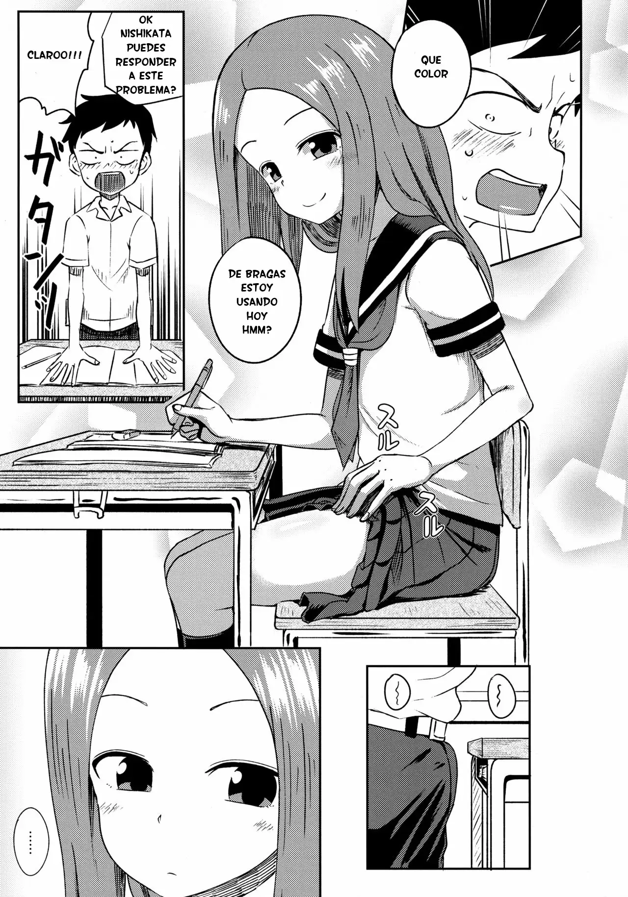  [Tonkotsu Fuumi (Poncocchan)] Takagi-san escalate (Karakai Jouzu no Takagi-san) Spanish