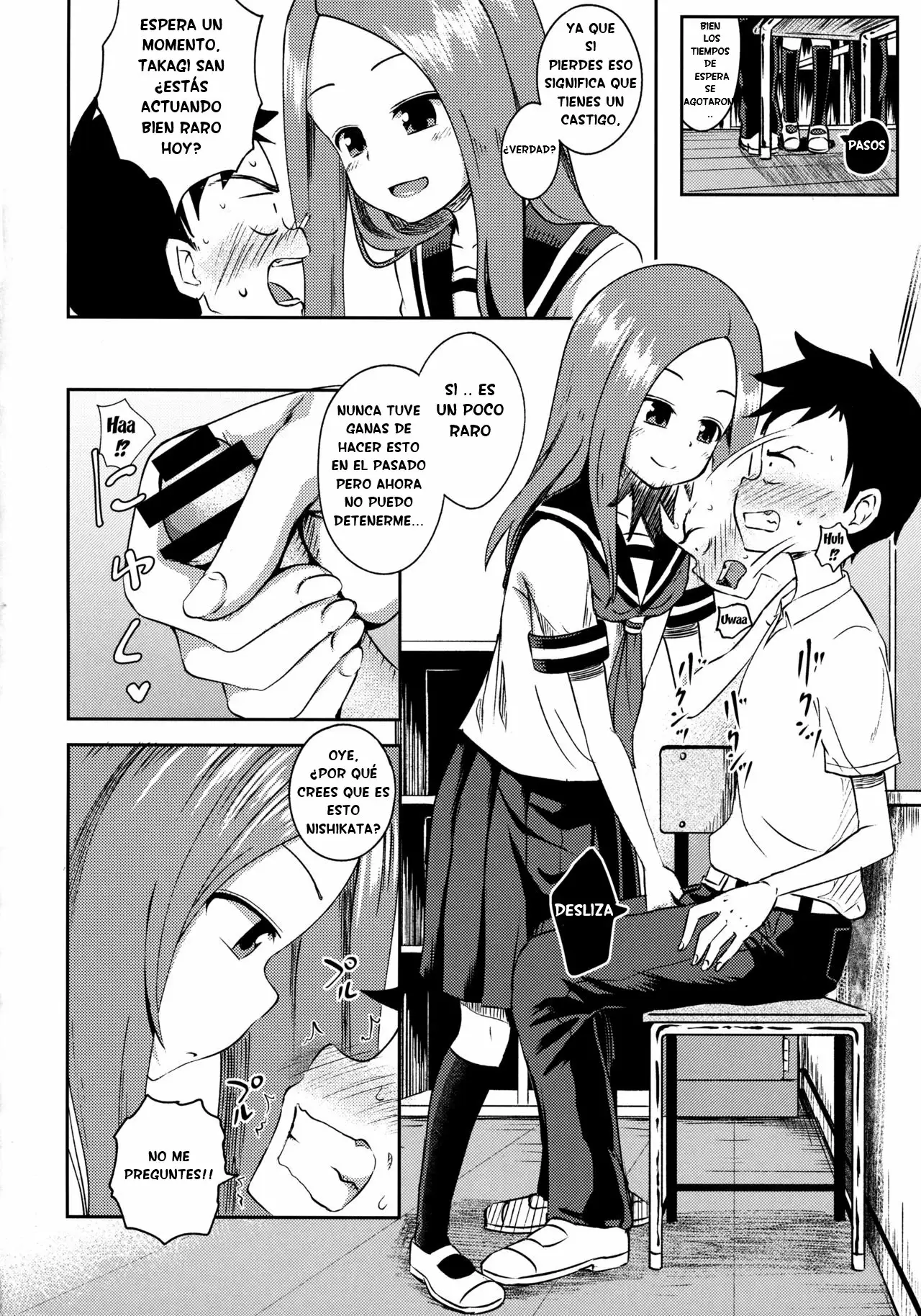  [Tonkotsu Fuumi (Poncocchan)] Takagi-san escalate (Karakai Jouzu no Takagi-san) Spanish