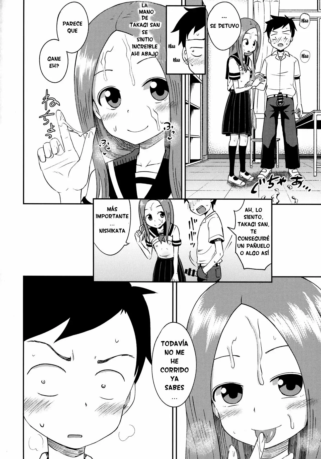  [Tonkotsu Fuumi (Poncocchan)] Takagi-san escalate (Karakai Jouzu no Takagi-san) Spanish