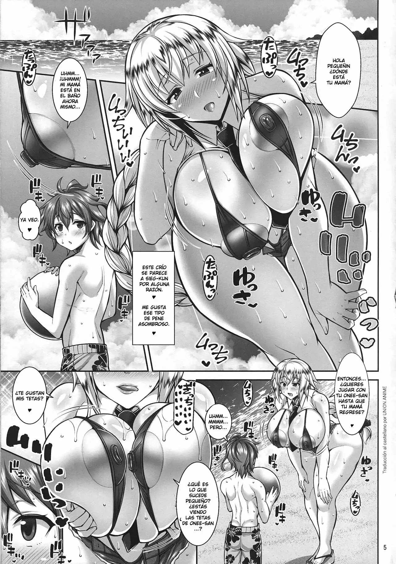 Seijo no Gyakunan Jeanne s lewd beach