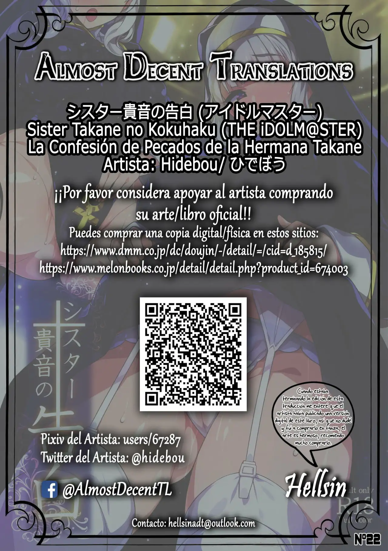 La Confesion de Pecados de la Hermana Takane