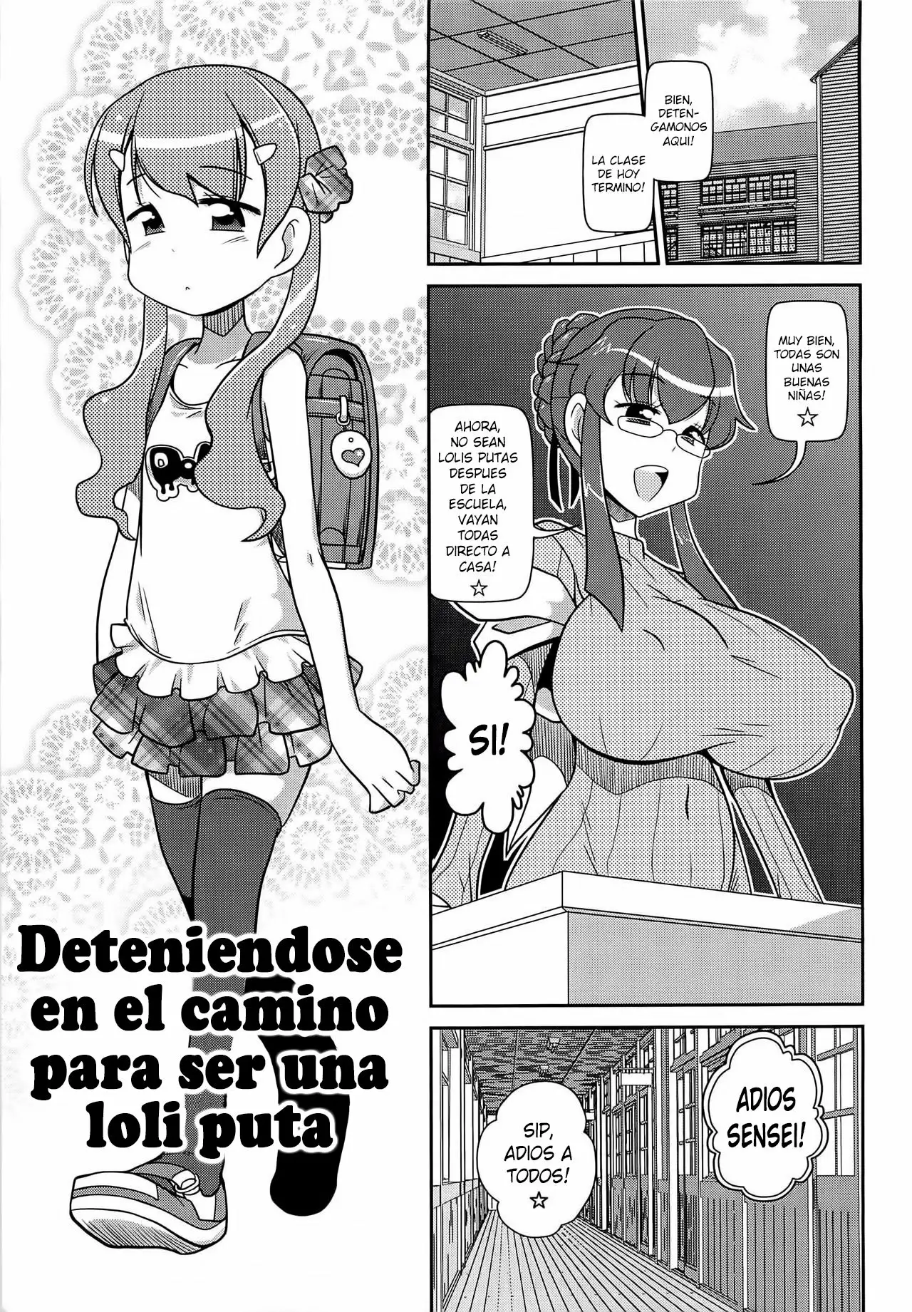 Deteniendose en el camino para ser una loli puta