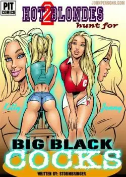 Two hot blondes bet on big black cock - Parte 2