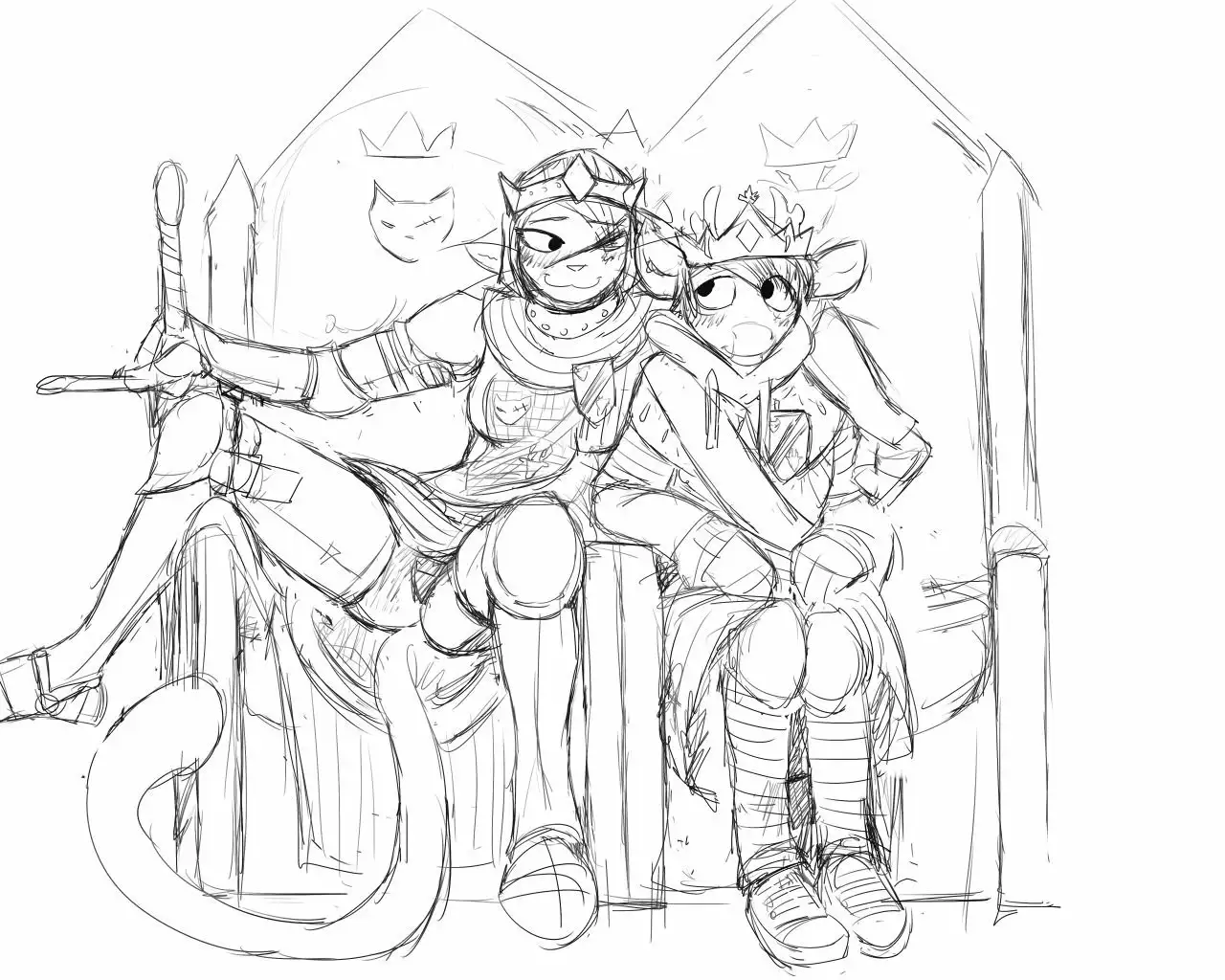 cat knight and deer prince