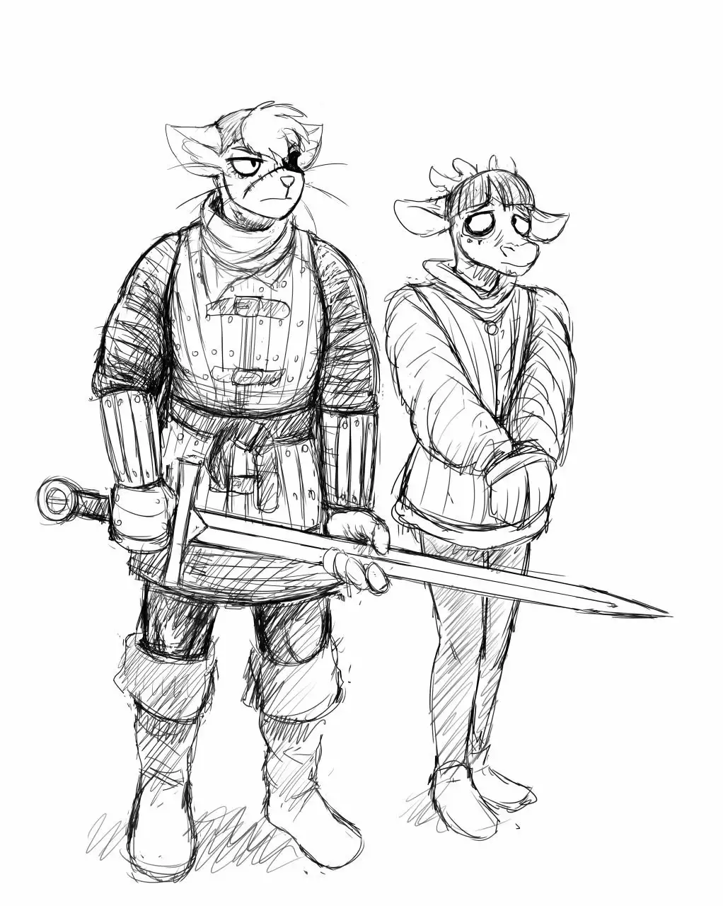 cat knight and deer prince