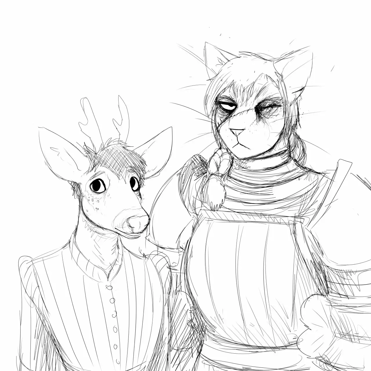 cat knight and deer prince