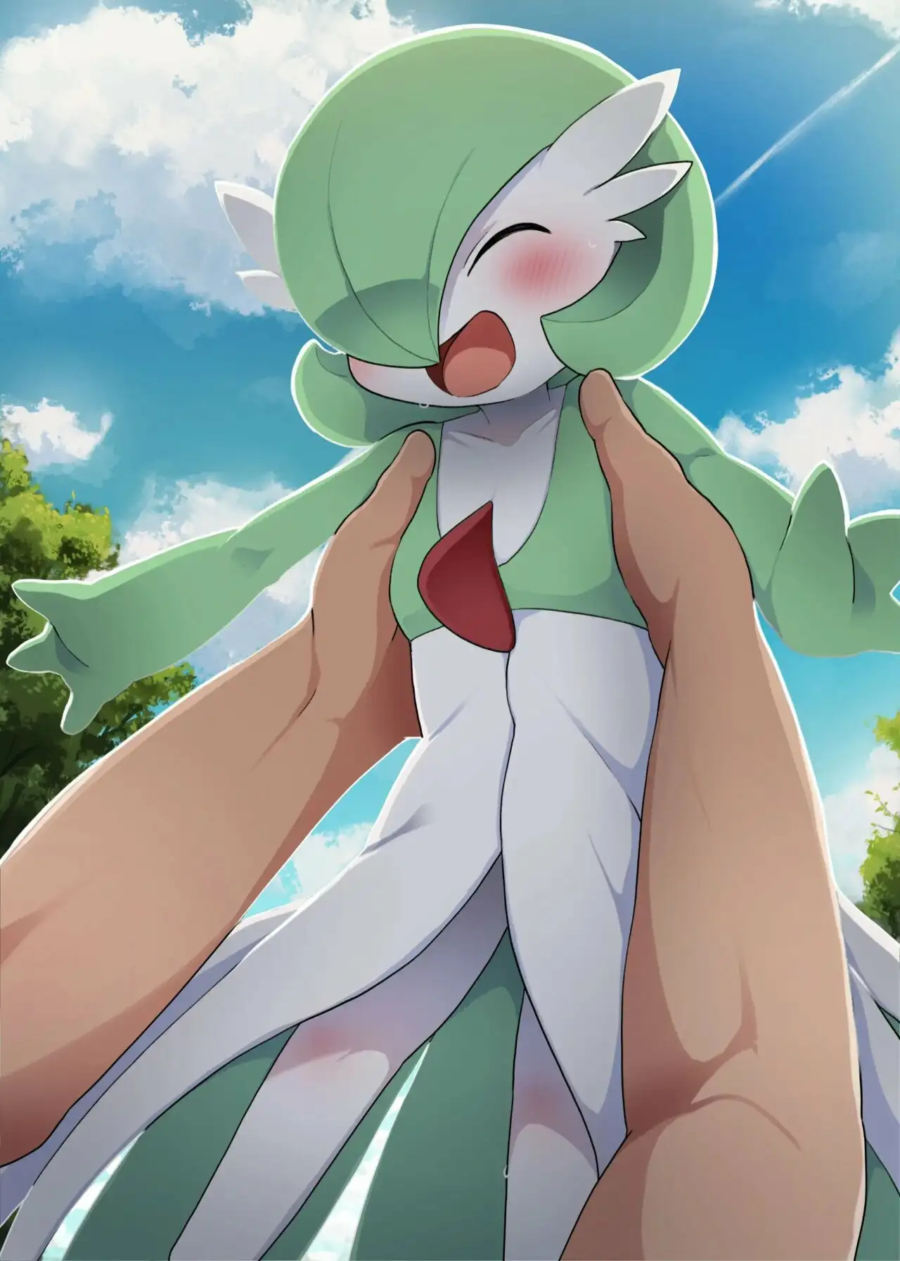 Gardevoir recien evolucionada con mucho amor