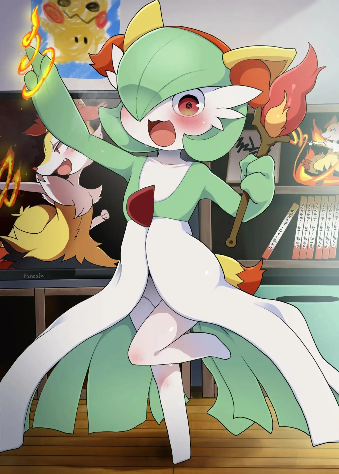 Gardevoir recien evolucionada con mucho amor