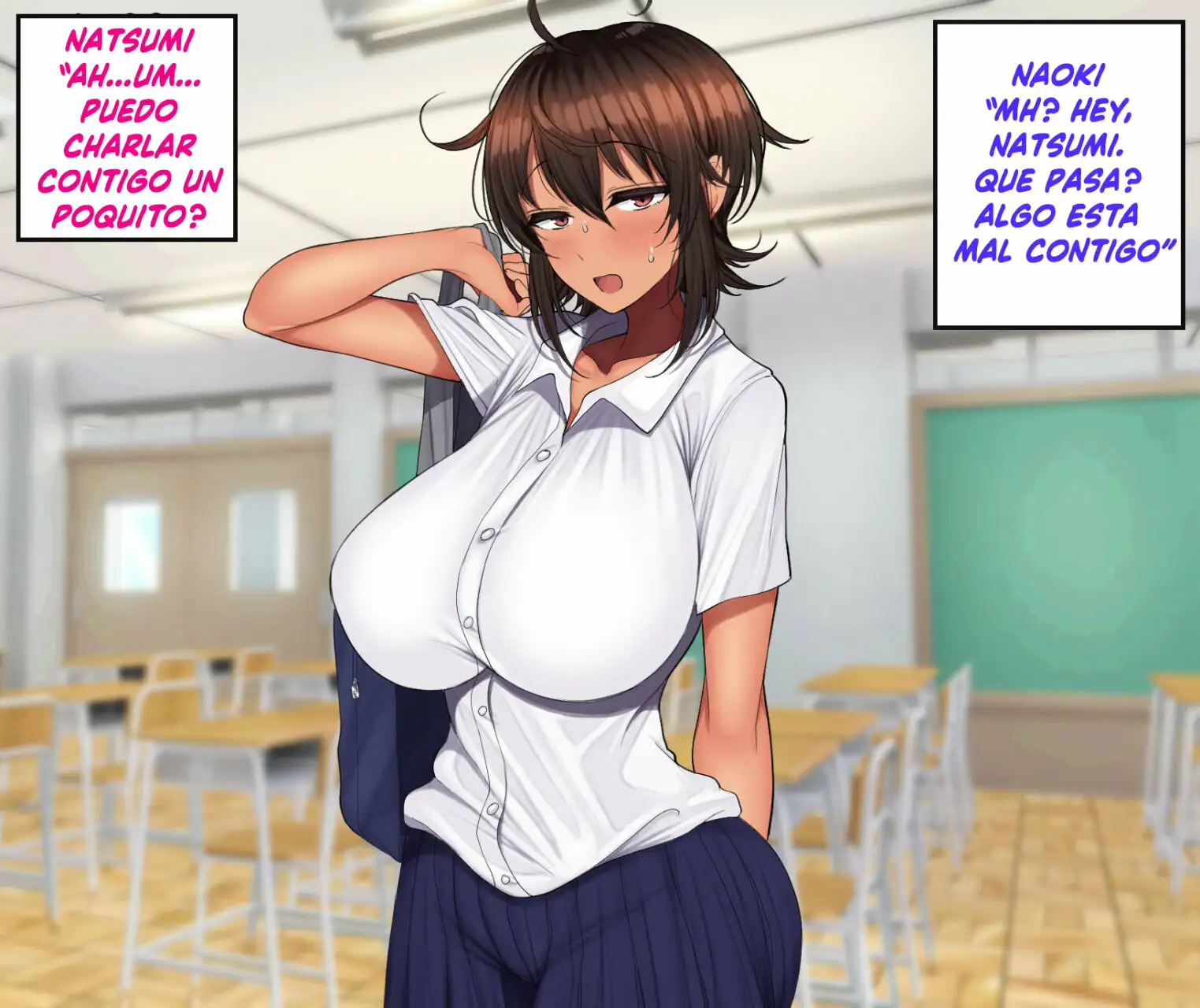 [Hamusuta-nonikomi (Motsuaki)] A Story About Having Sex With a Girl parte 6 [Spanish] 