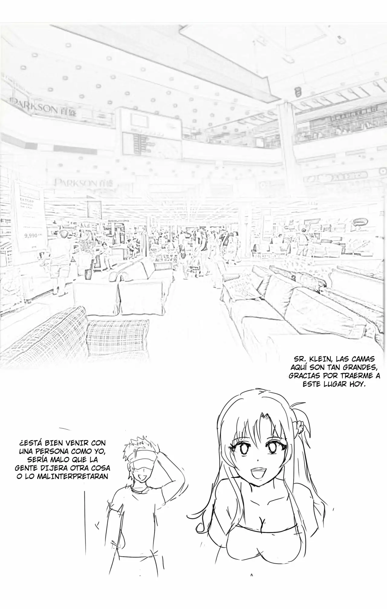 [yitiaomiao] Asuna and Klein go to buy a bed By Halion07