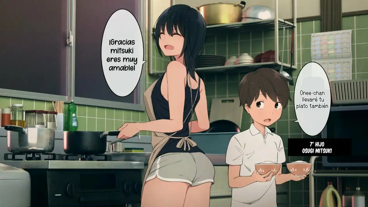 Una linda Onee-chan que cuida de su numerosa familia 