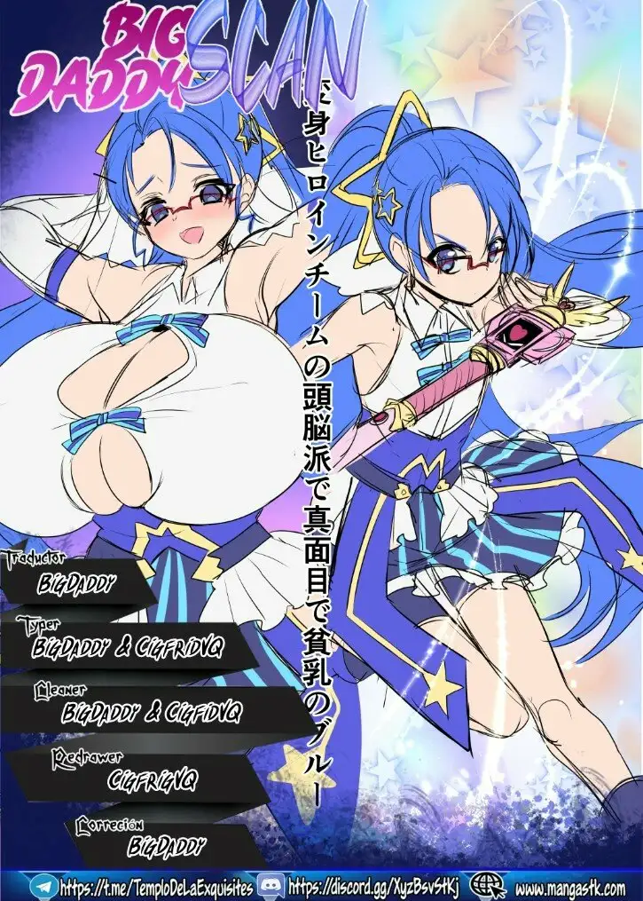 The Smart Diligent and Flat Chested Blue from the Team of Morphing Heroines