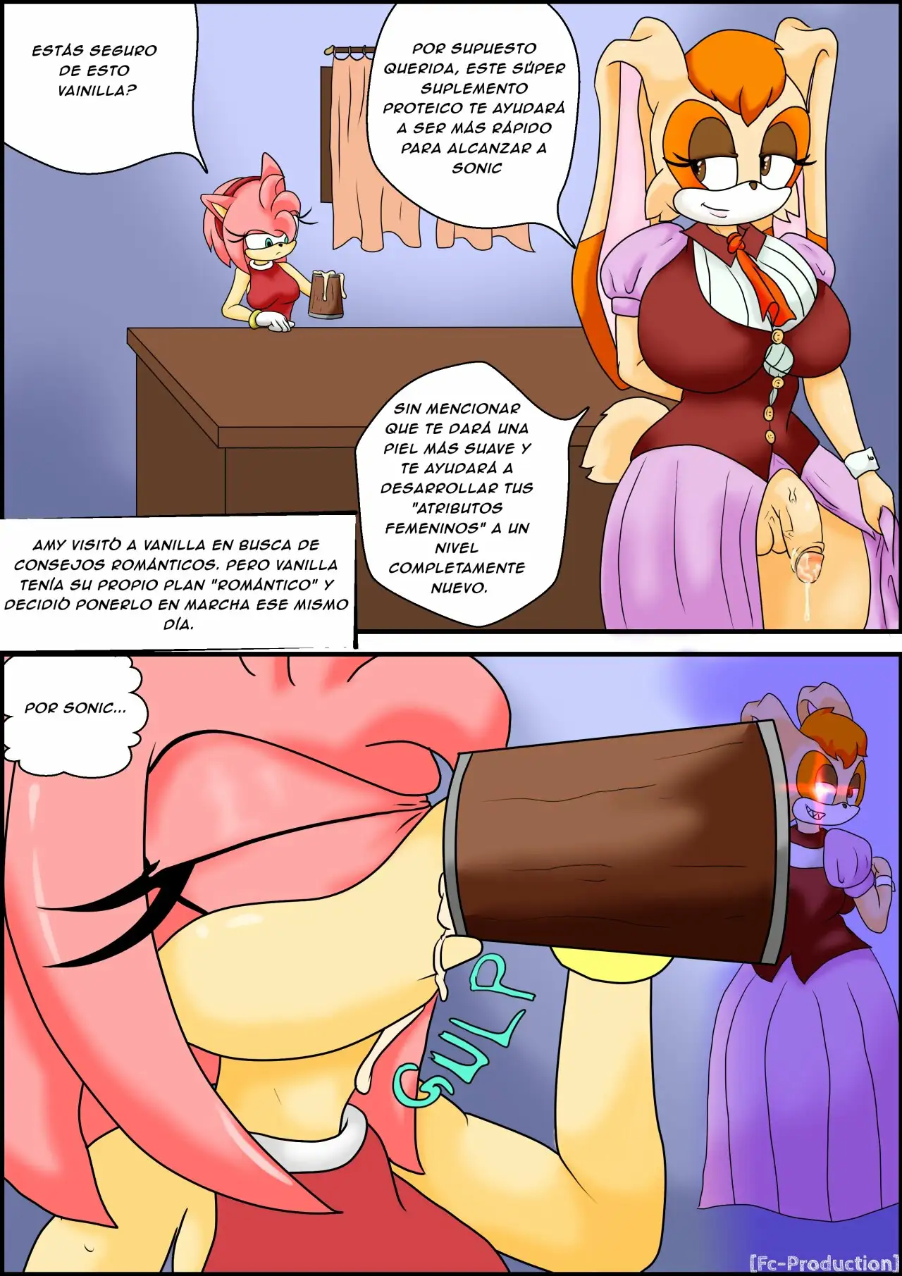 [Inmersion] Breaking Rose_Futa on Female_Vanilla and Amy Rose