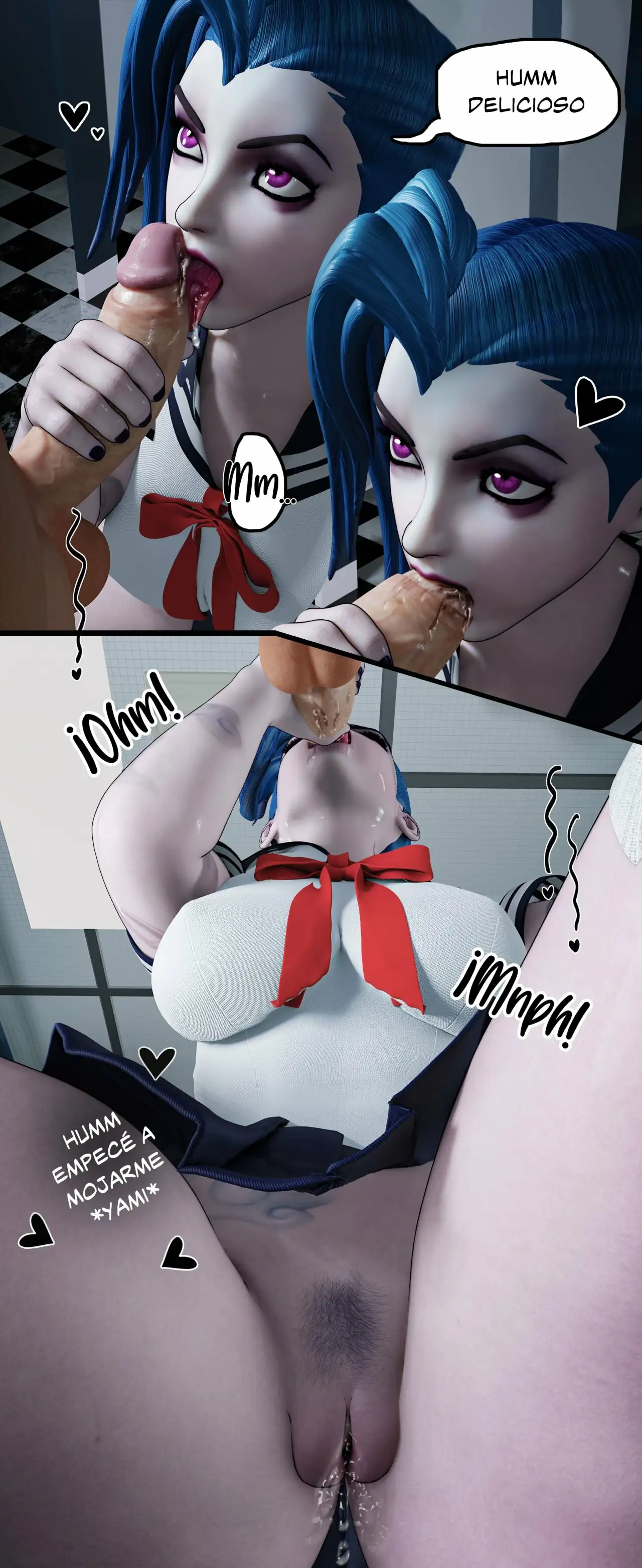 Jinx corazon roto Broken Heart comic 3D Lol