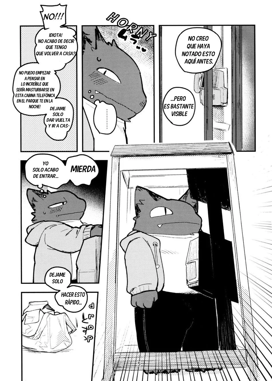 (Kemoket 11) [Rubber Cup Boys (INAX)] Nekoda-kun at the phone box!!!! (spanish)