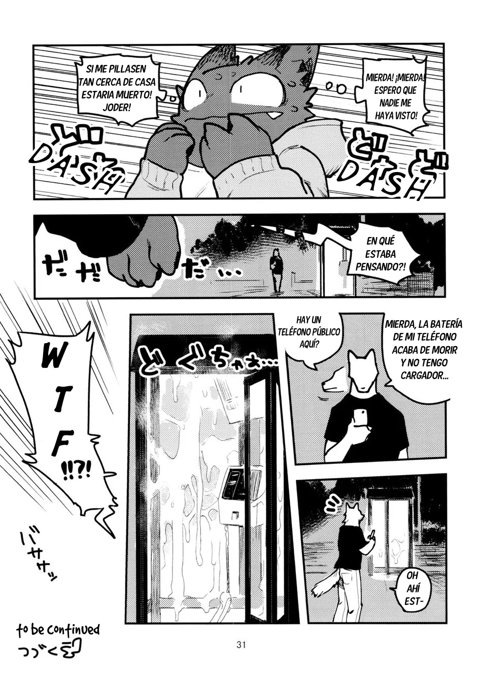 (Kemoket 11) [Rubber Cup Boys (INAX)] Nekoda-kun at the phone box!!!! (spanish)