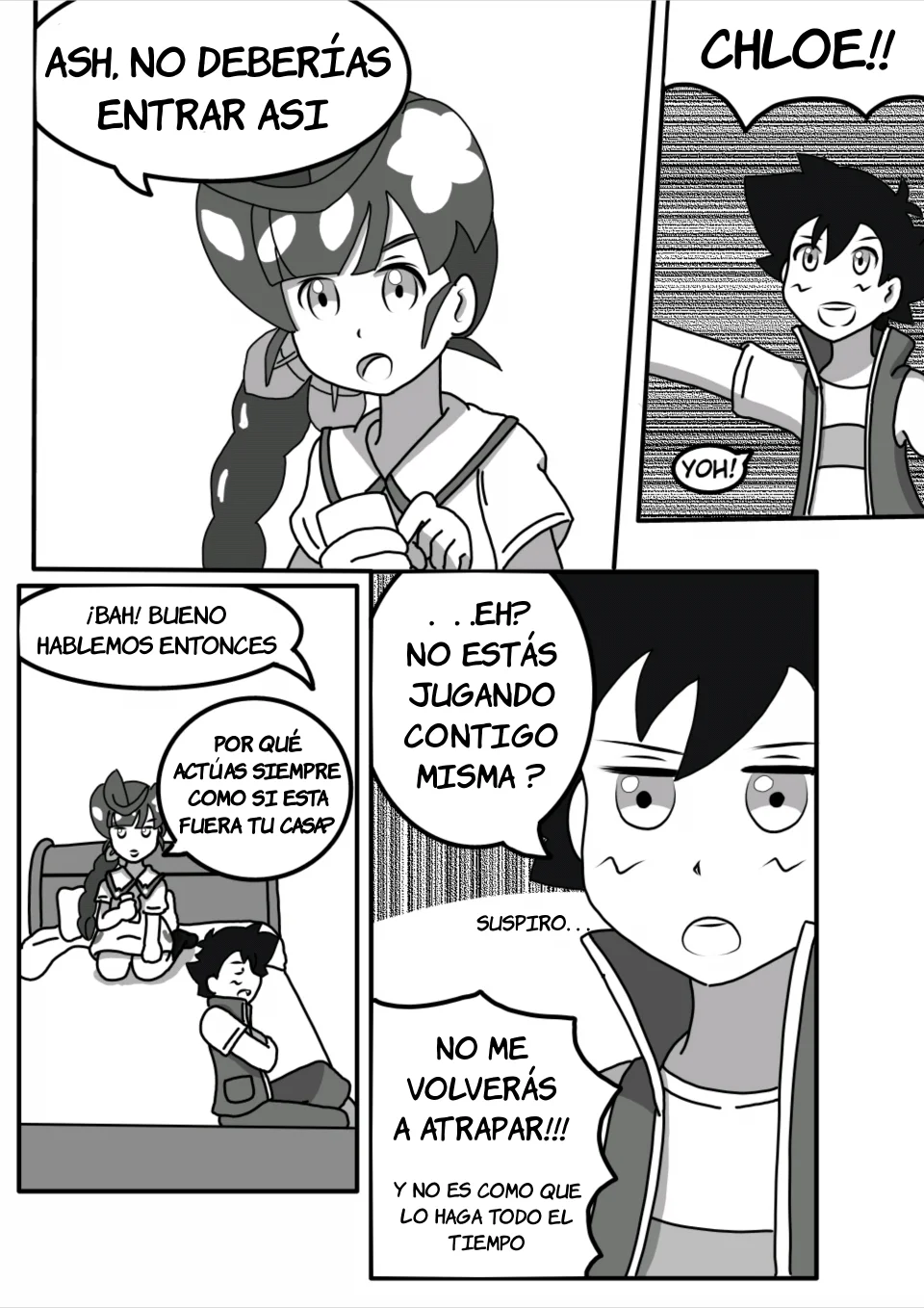 Enojo en Unova - Charla diaria de Ash y Chloe 4