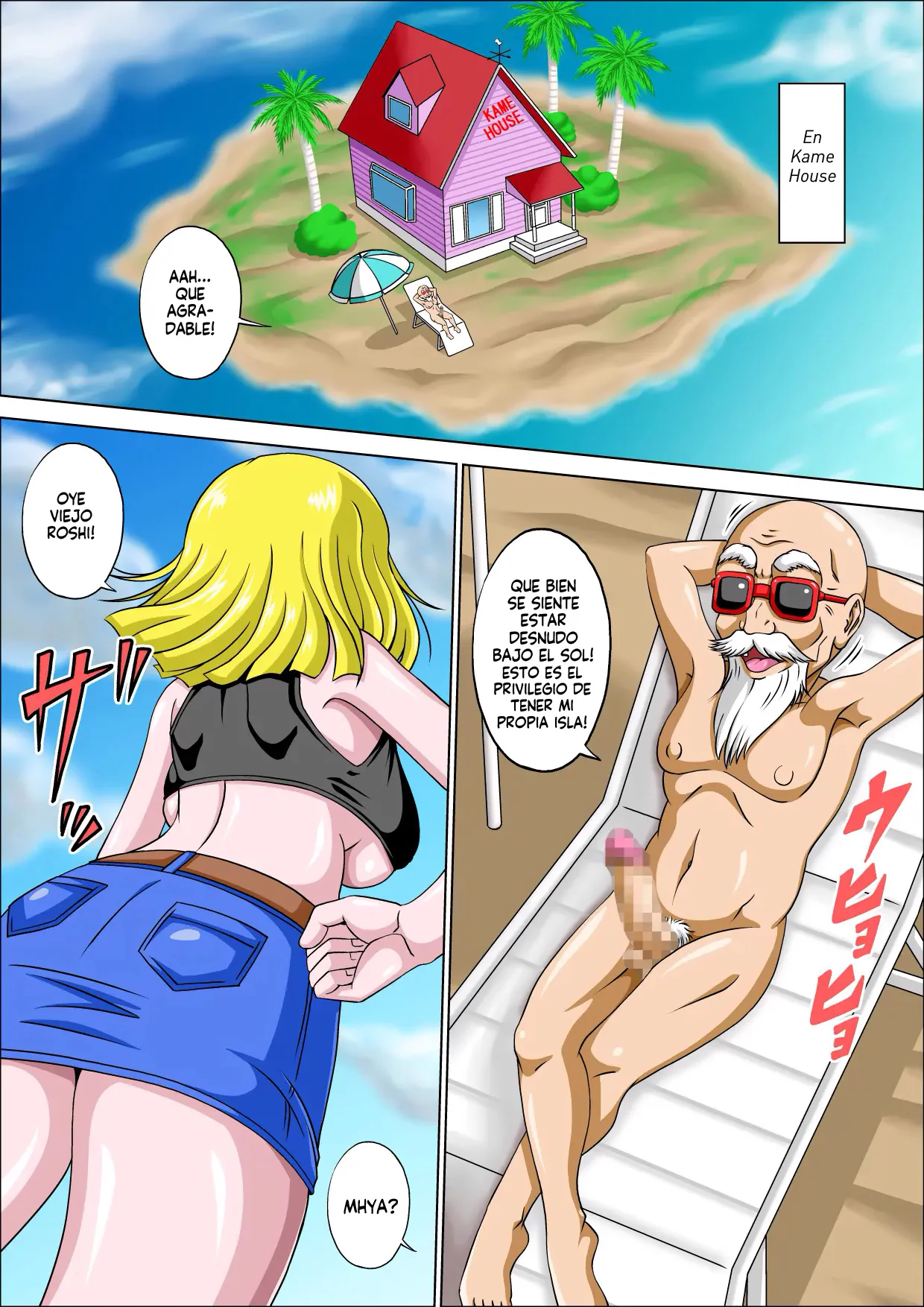 El maestro Roshi y la tentacion de la mujer casada (Dragon Ball Z)