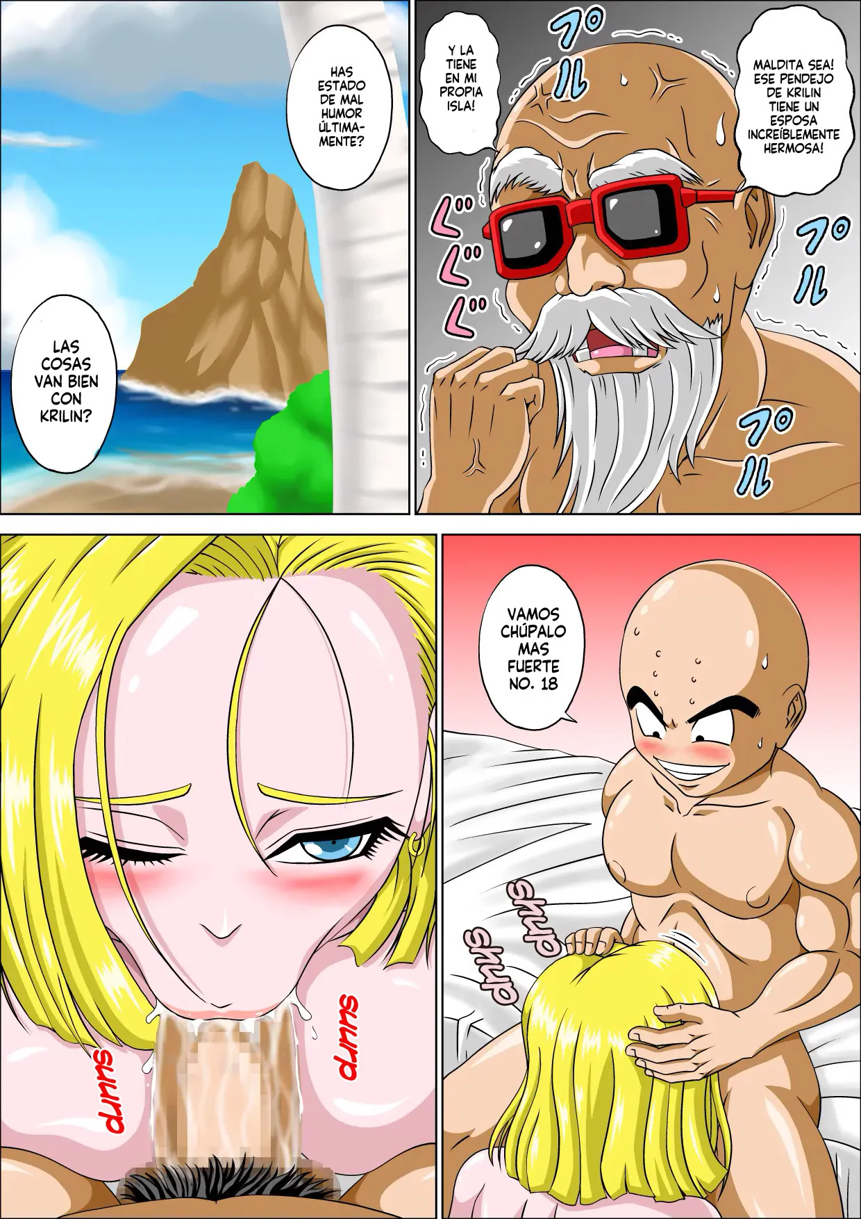 El maestro Roshi y la tentacion de la mujer casada (Dragon Ball Z)