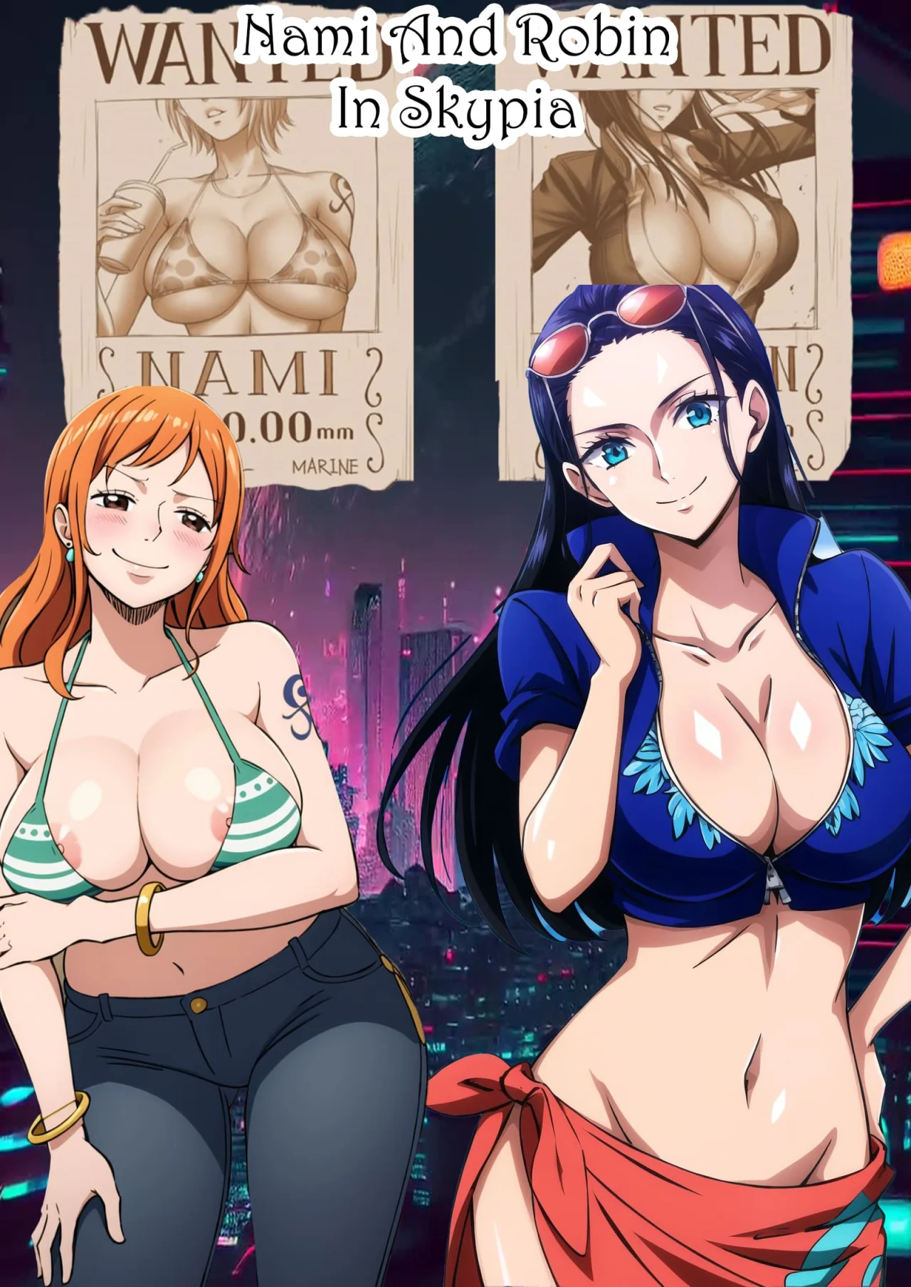 Nami And Robin In Skypia