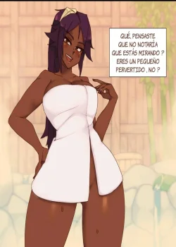 En un onsen con Yoruichi