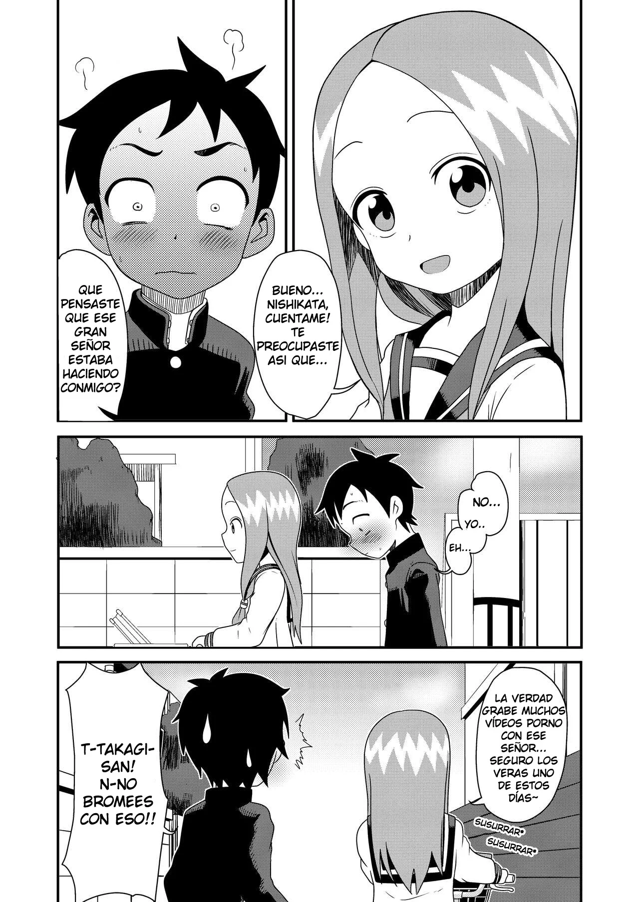 Takagi-san atras de los espejos unidireccionales