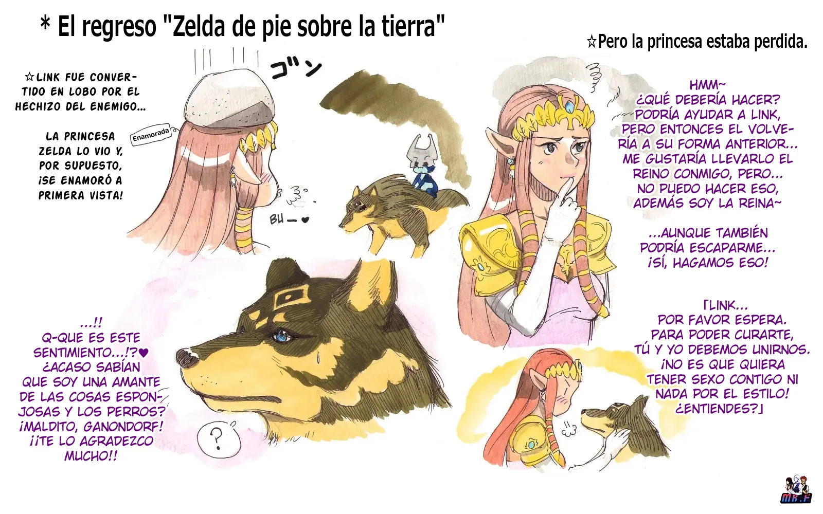 Princess and the Wolf _ Lobo Link Princesa Zelda