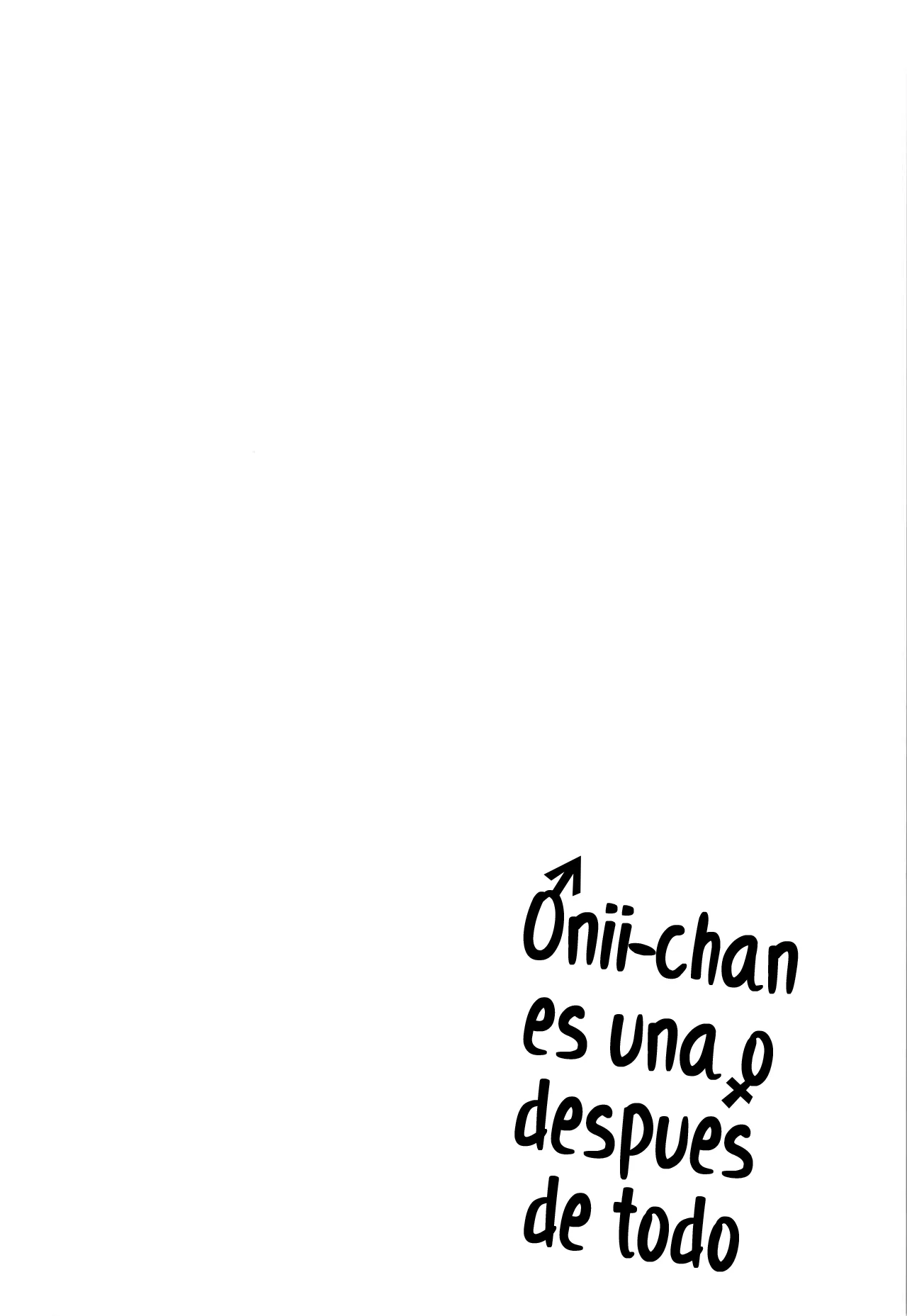 Onii-chan es una chica después de todo