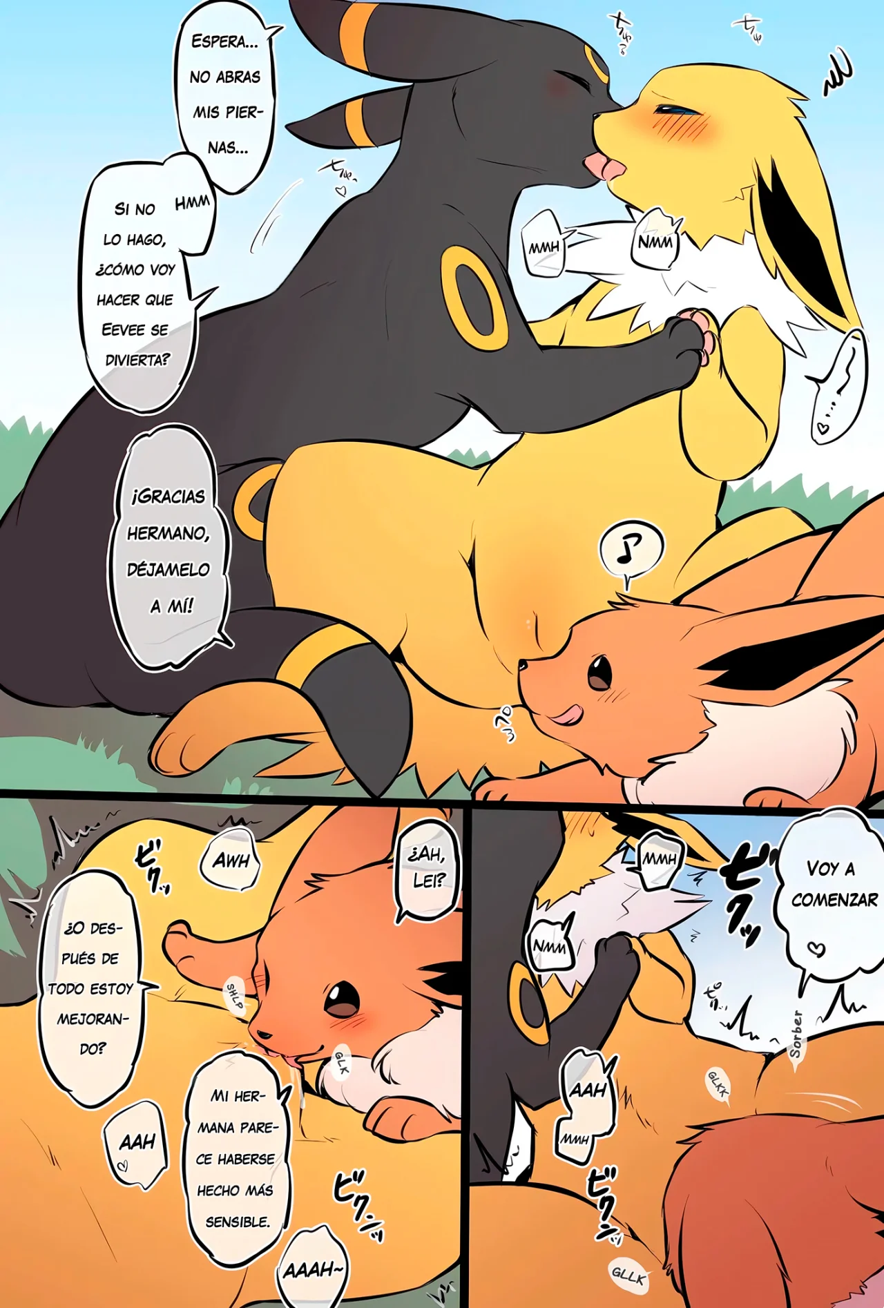 La familia Eevee cuya ética sexual se ha derrumbado