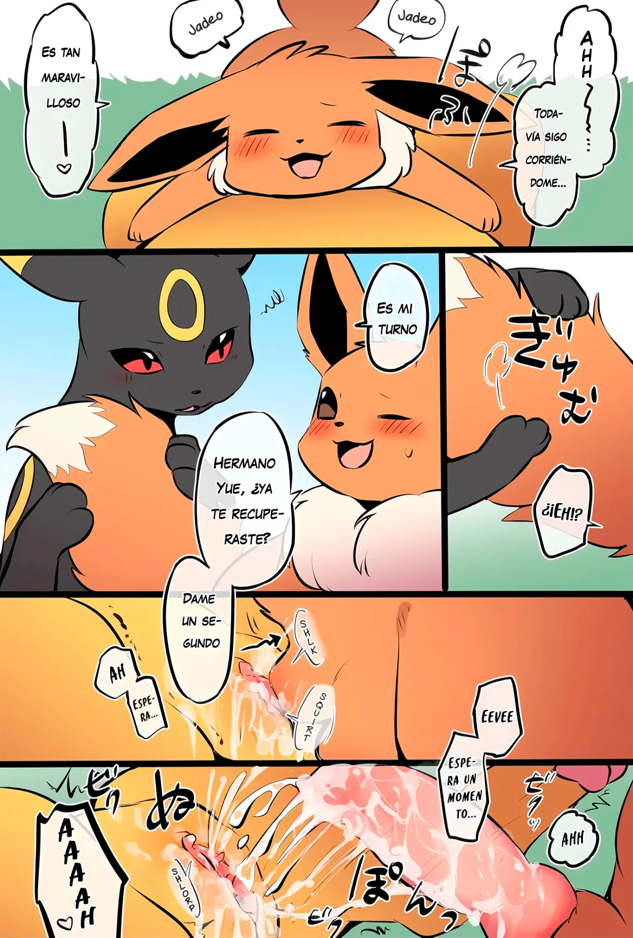 La familia Eevee cuya ética sexual se ha derrumbado