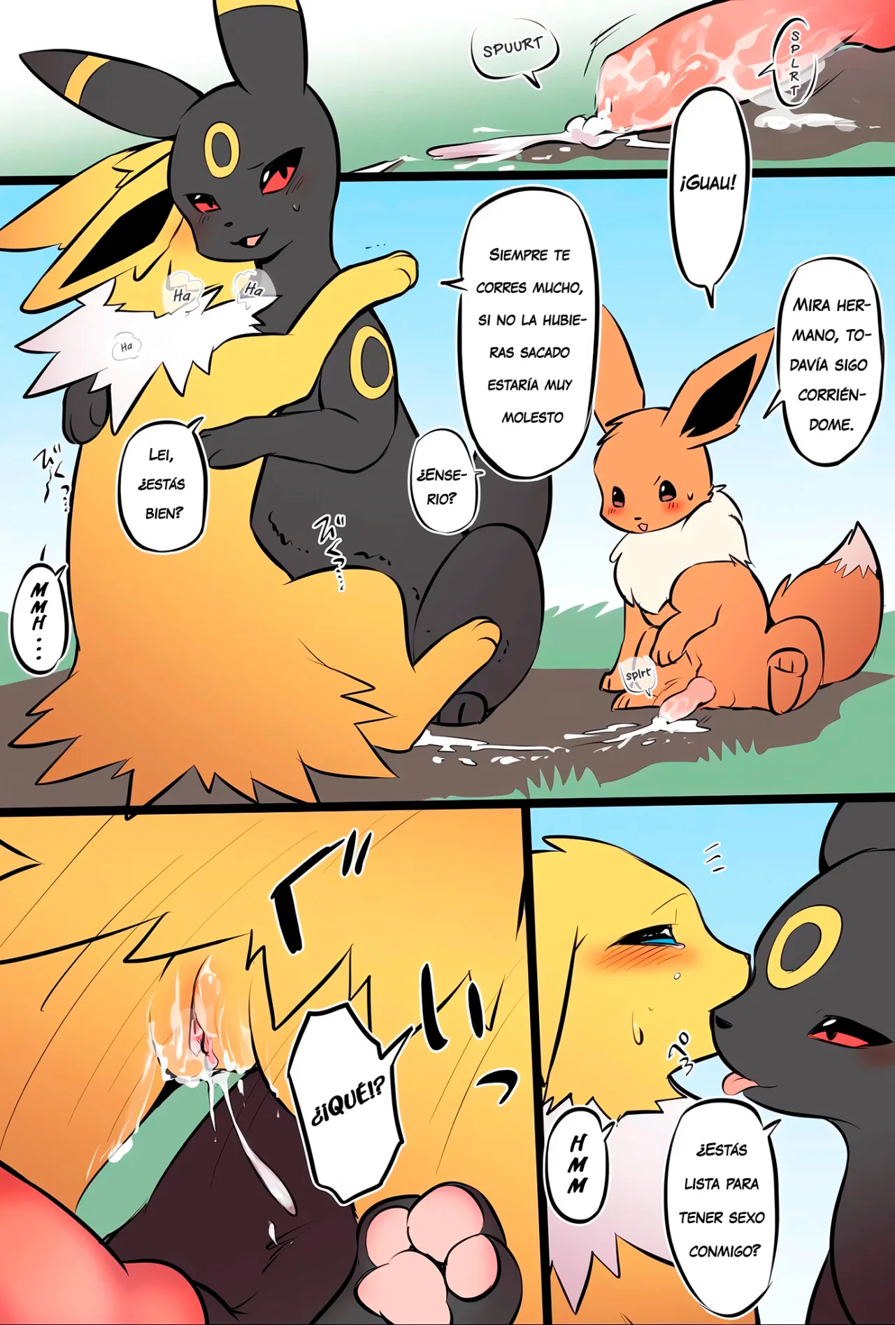 La familia Eevee cuya ética sexual se ha derrumbado