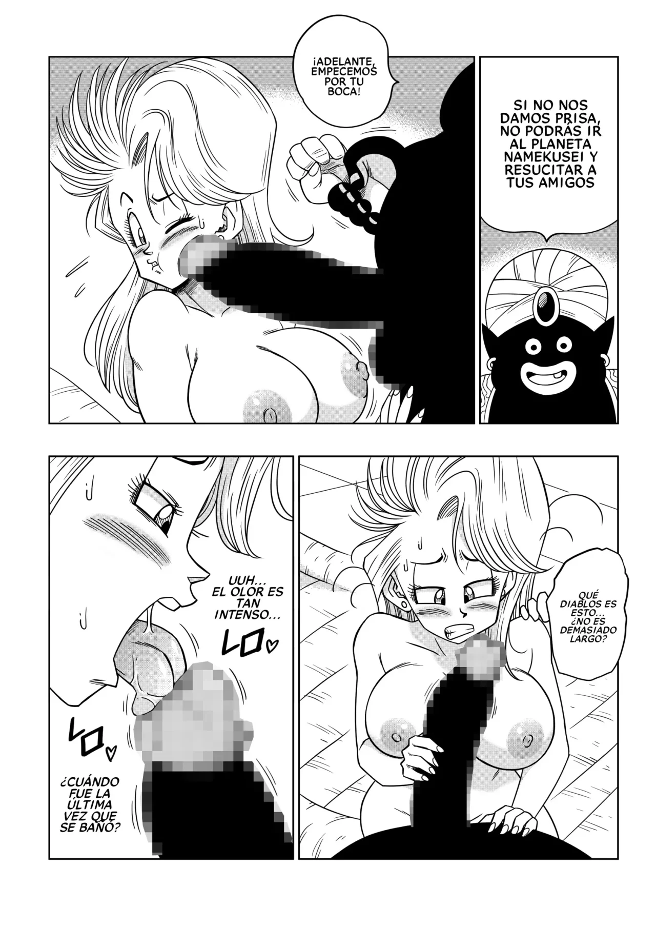 Bulma conoce a Mister Popo - Sexo dentro de la Misteriosa Nave Espacial -