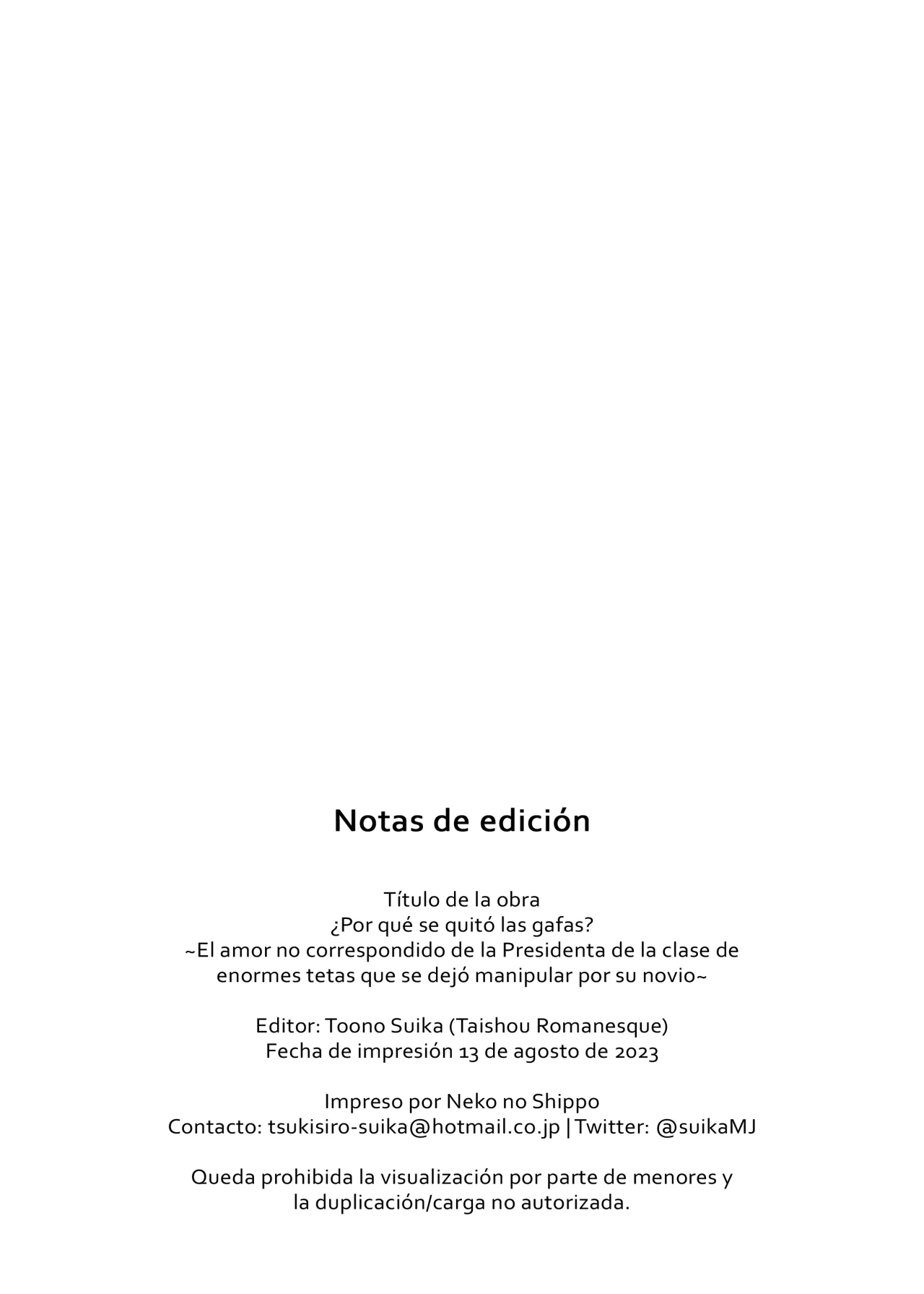 Por que se quito las gafas (El Amor no Correspondido de la Presidenta que se dejo Manipular)