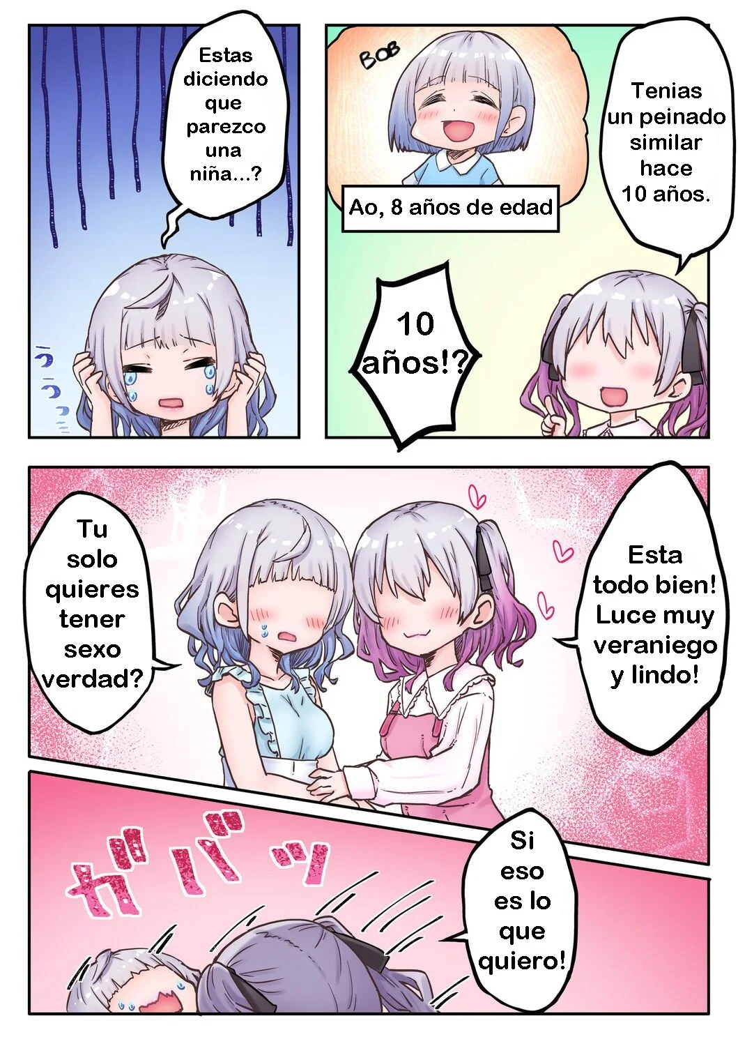 La vida yuri de las hermanas gemelas 4 - Futago Shimai-chan no Yuri Seikatsu 4