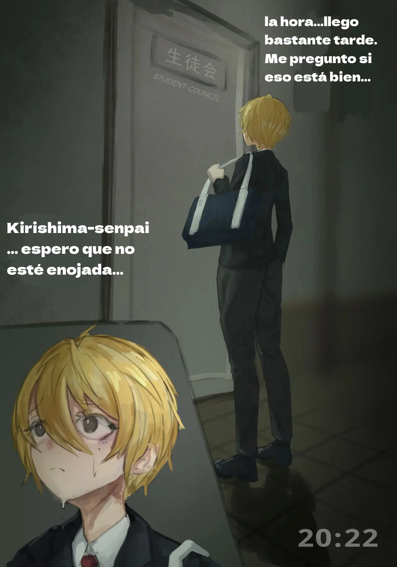 La enorme polla de Kirishima senpai del consejo estudiantil y su kouhai 