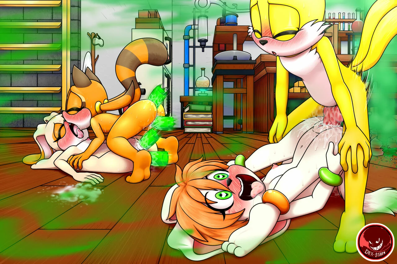 Tails having Fun with Marine Cream and Milla