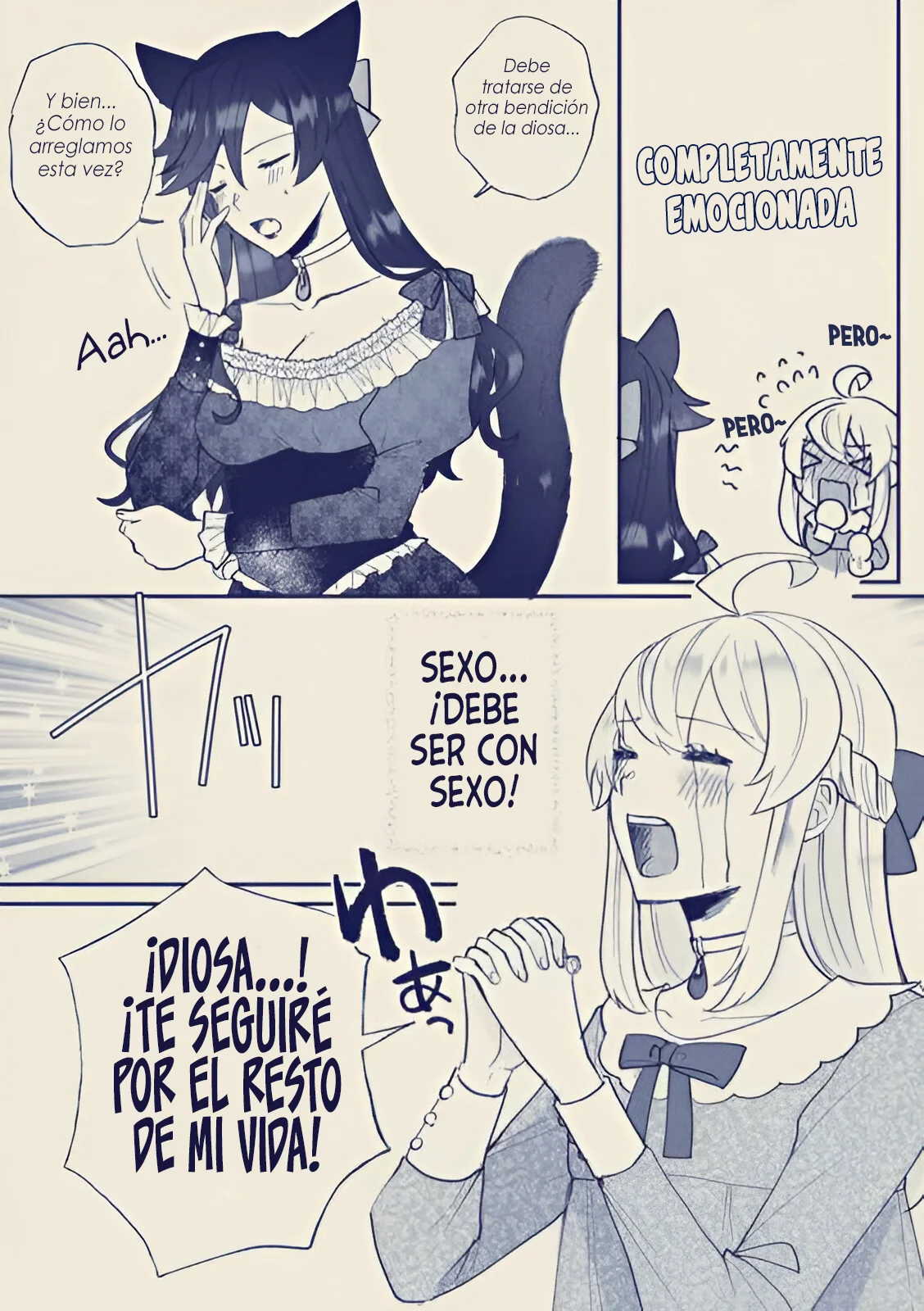 LA VILLANA Y SU HERMANA UNA SANTA FUTANARI VERSION NEKOMIMI