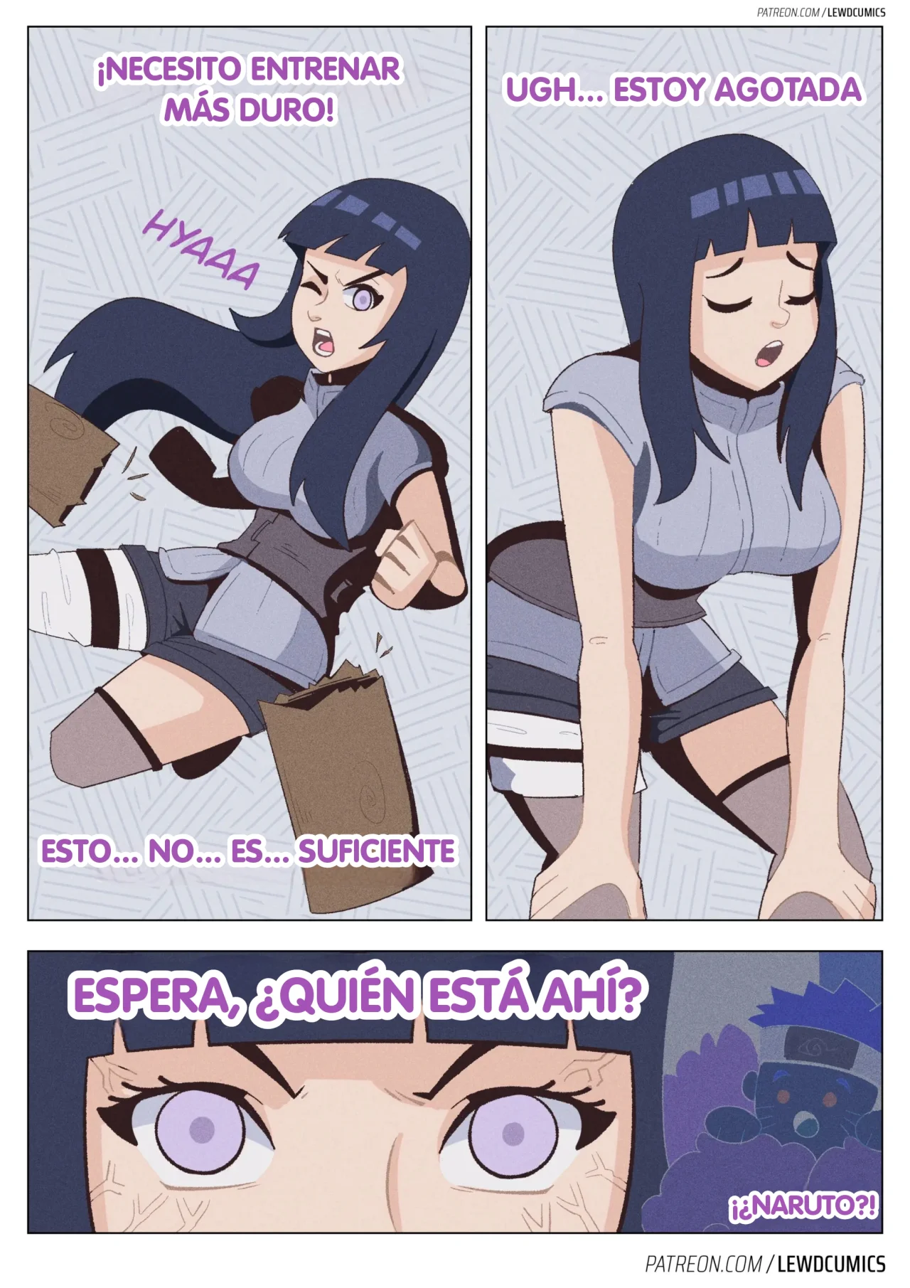 sesion de entrenamiento de hinata