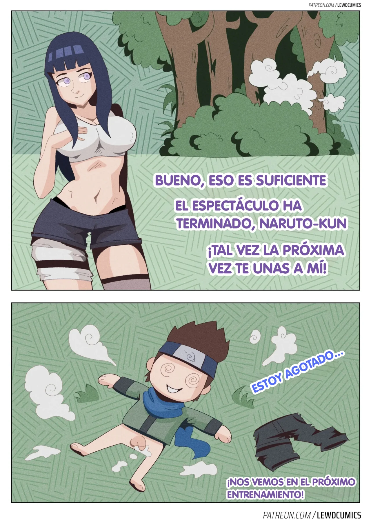 sesion de entrenamiento de hinata