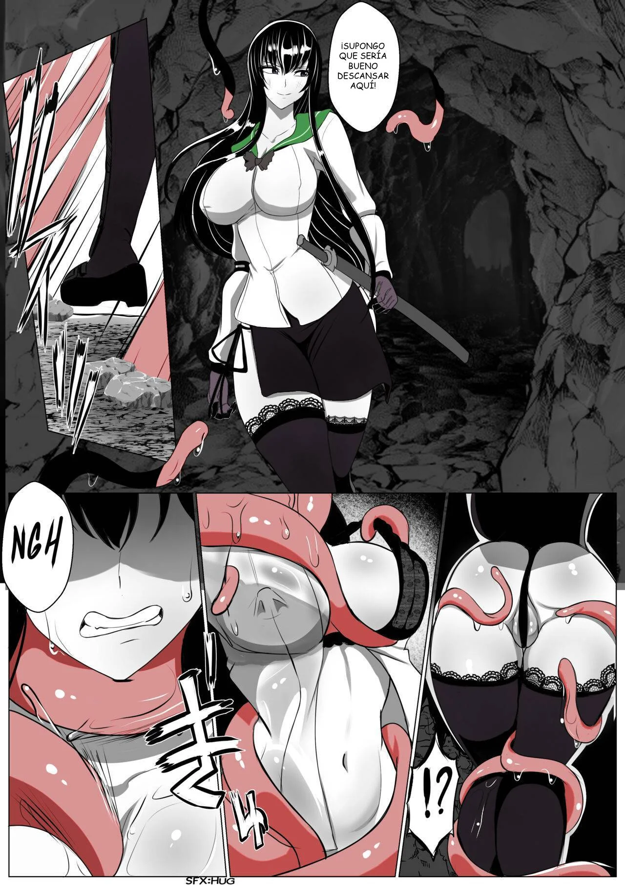 Highschool Of The Dead - Saeko Dominated by a Tentacled Enemy