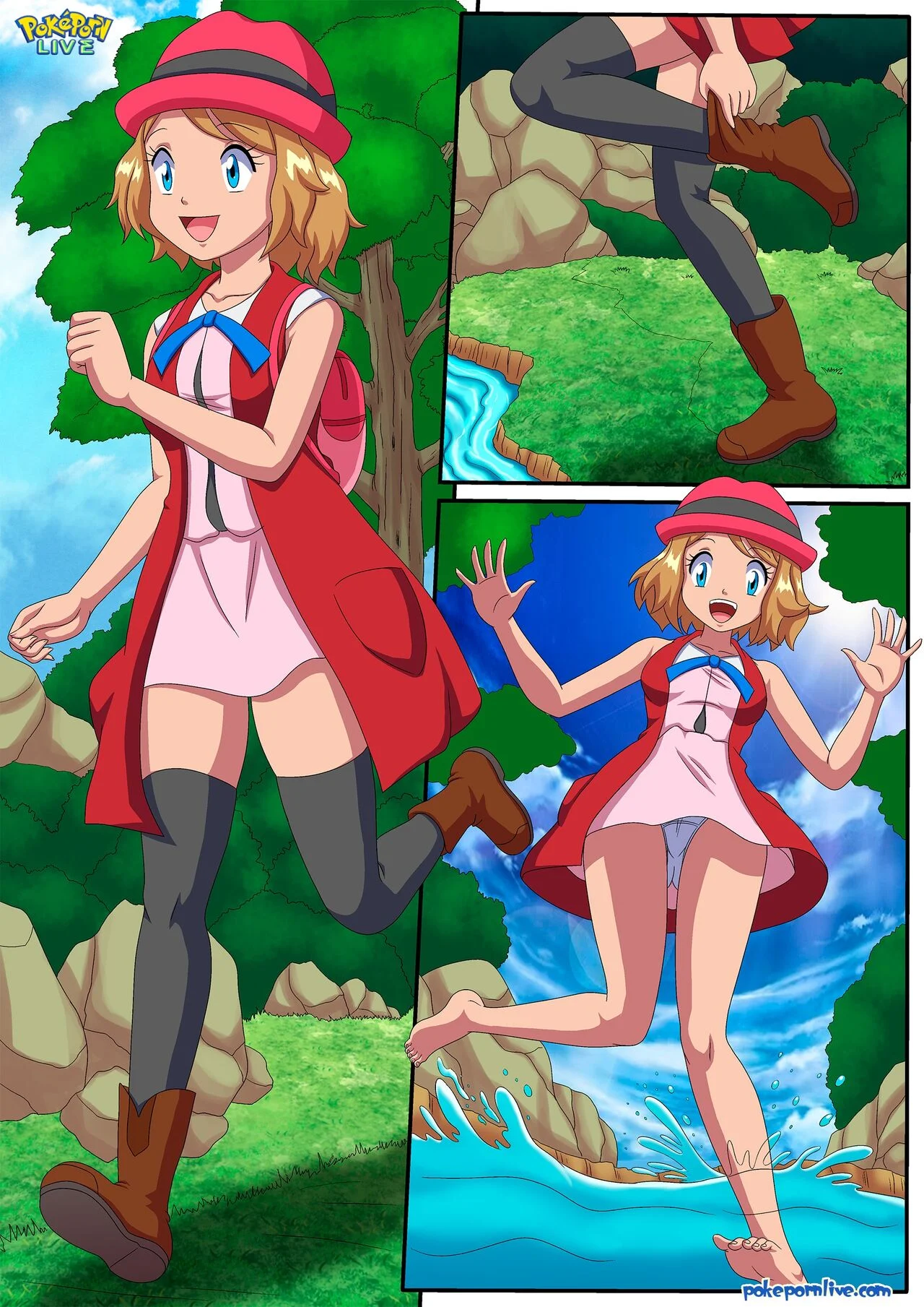 Uma Pausa Quente na floresta (pokemon XY)