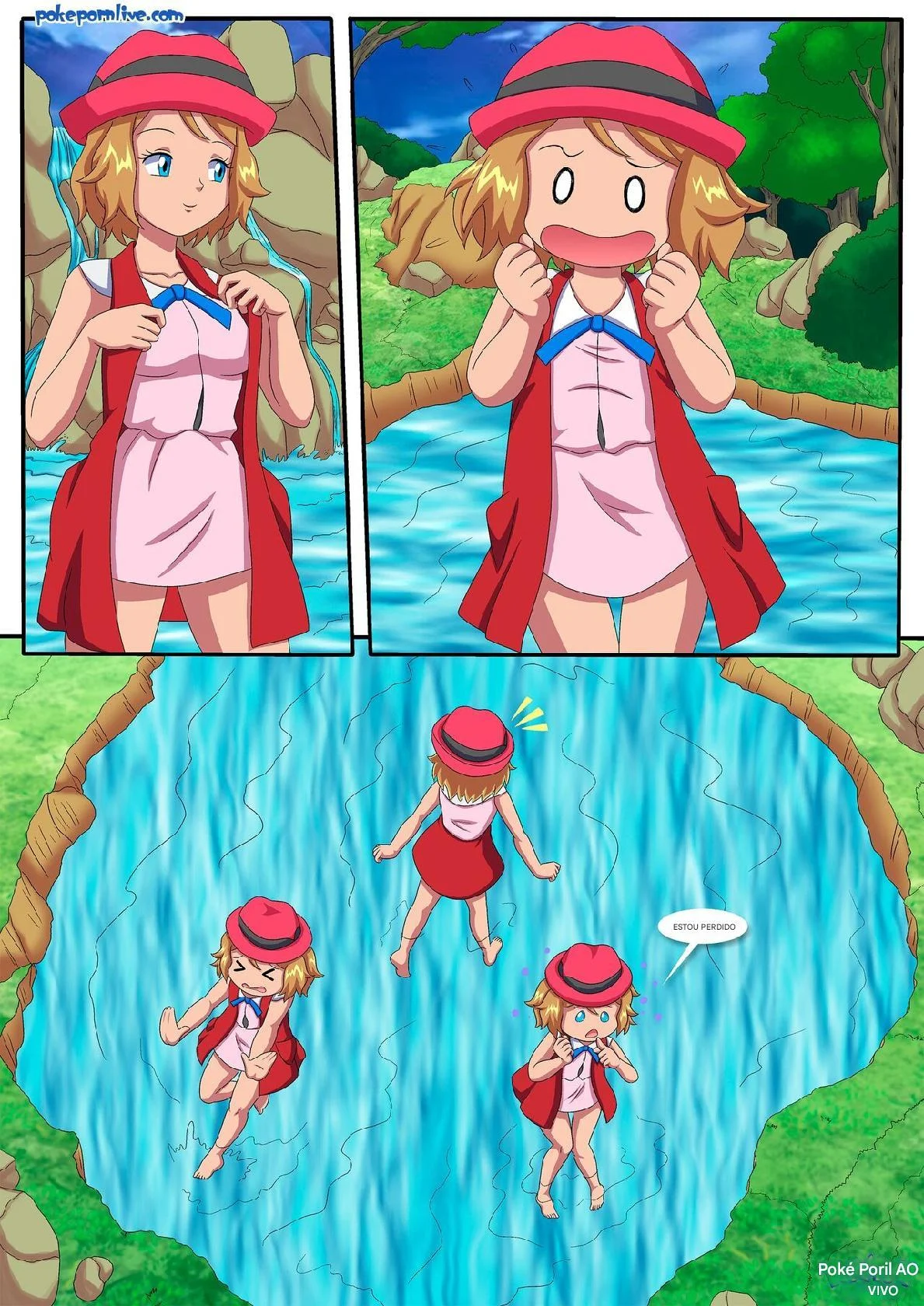 Uma Pausa Quente na floresta (pokemon XY)