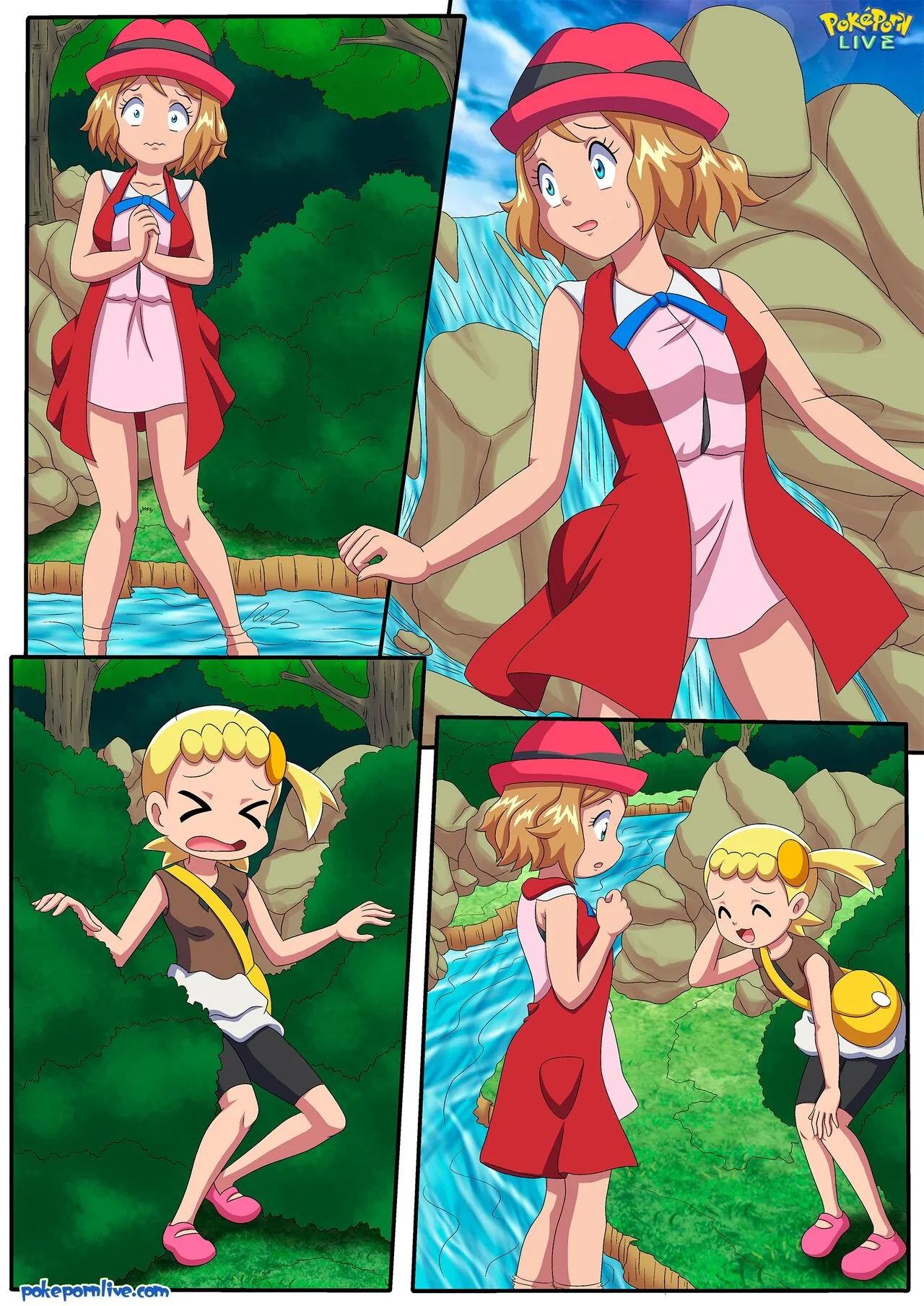 Uma Pausa Quente na floresta (pokemon XY)