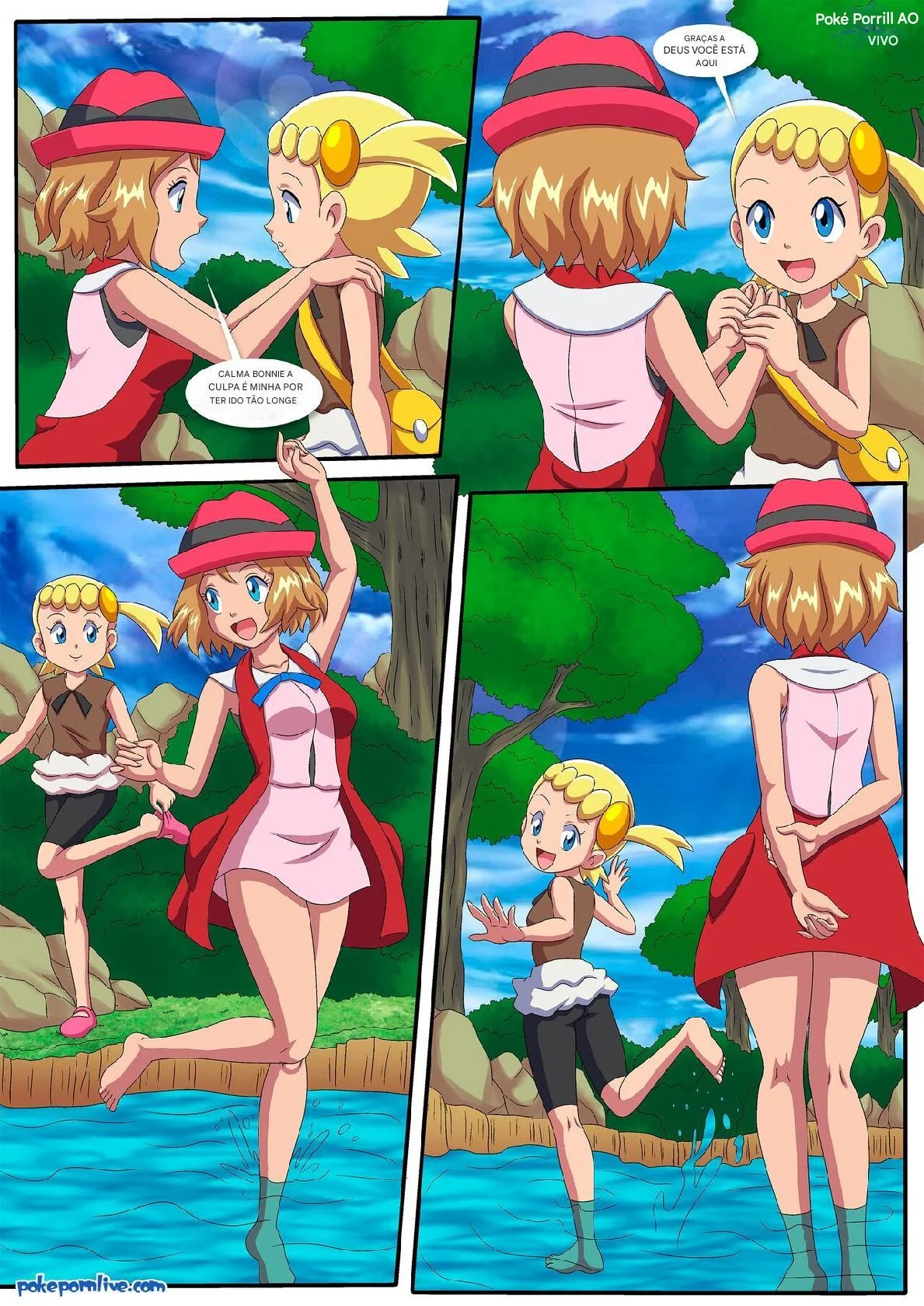 Uma Pausa Quente na floresta (pokemon XY)